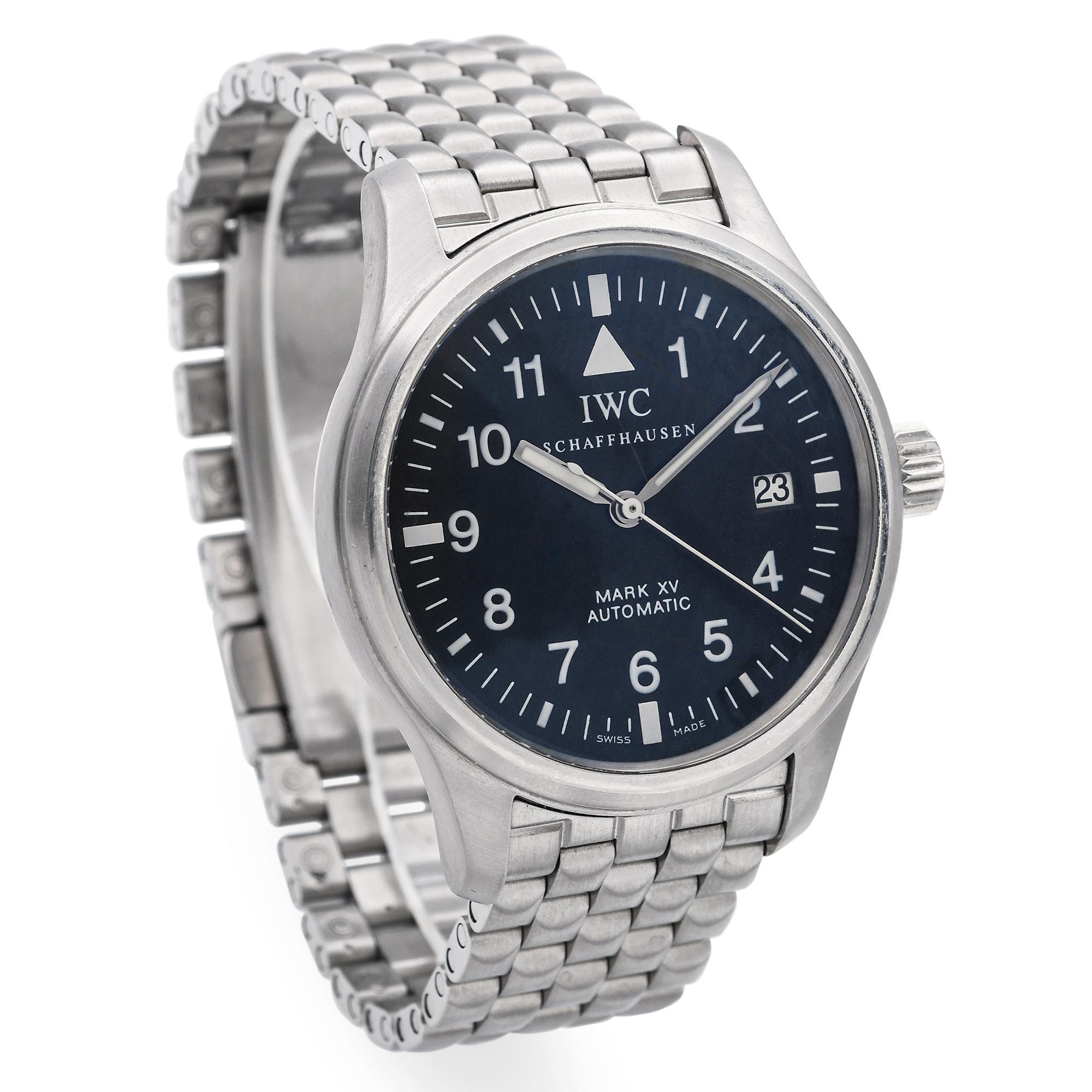 De los hombres Reloj automático de caballero IWC Pilot Mark XV de acero inoxidable con fecha Ref. IW325302 en venta