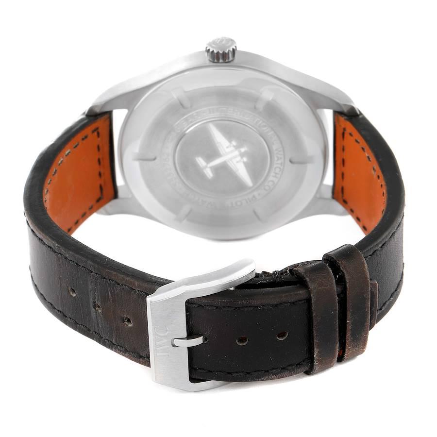 IWC Pilot Mark XVIII Stahl-Herrenuhr mit schwarzem Zifferblatt IW327001 im Angebot 4