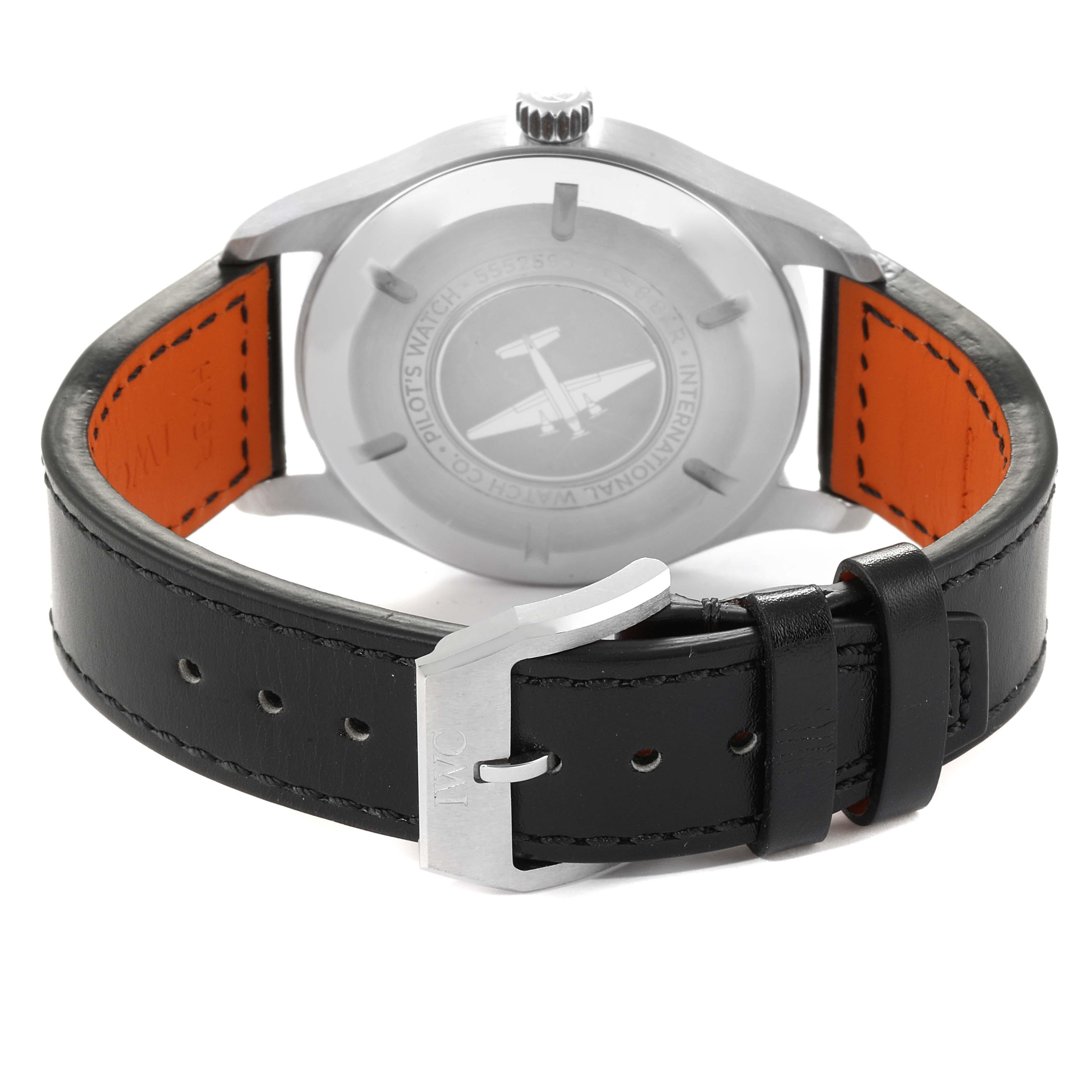 Men's IWC Pilot Mark XVIII Black Dial Steel Mens Watch IW327001 For Sale