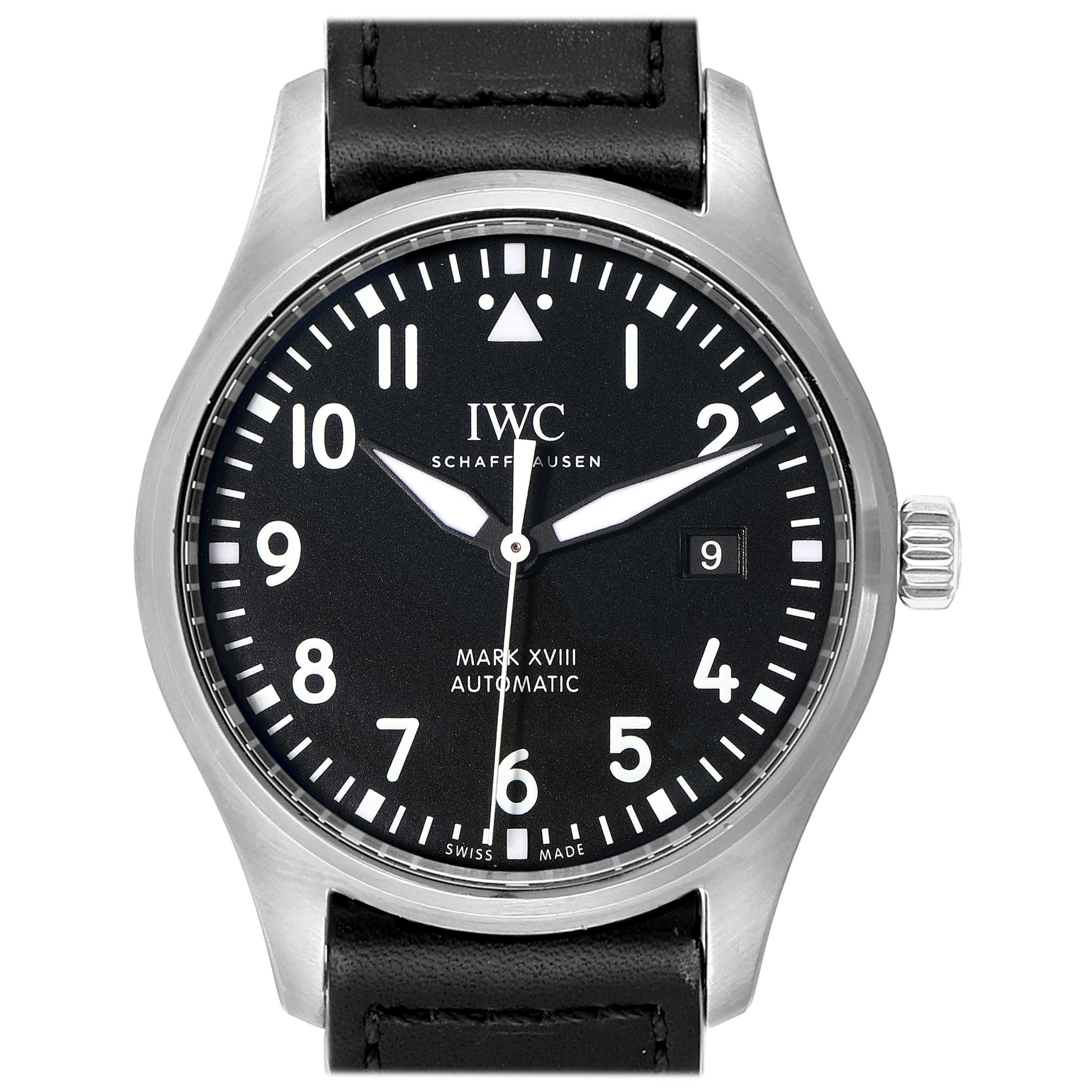 IWC Pilot Mark XVIII Black Dial Steel Men's Watch IW327001