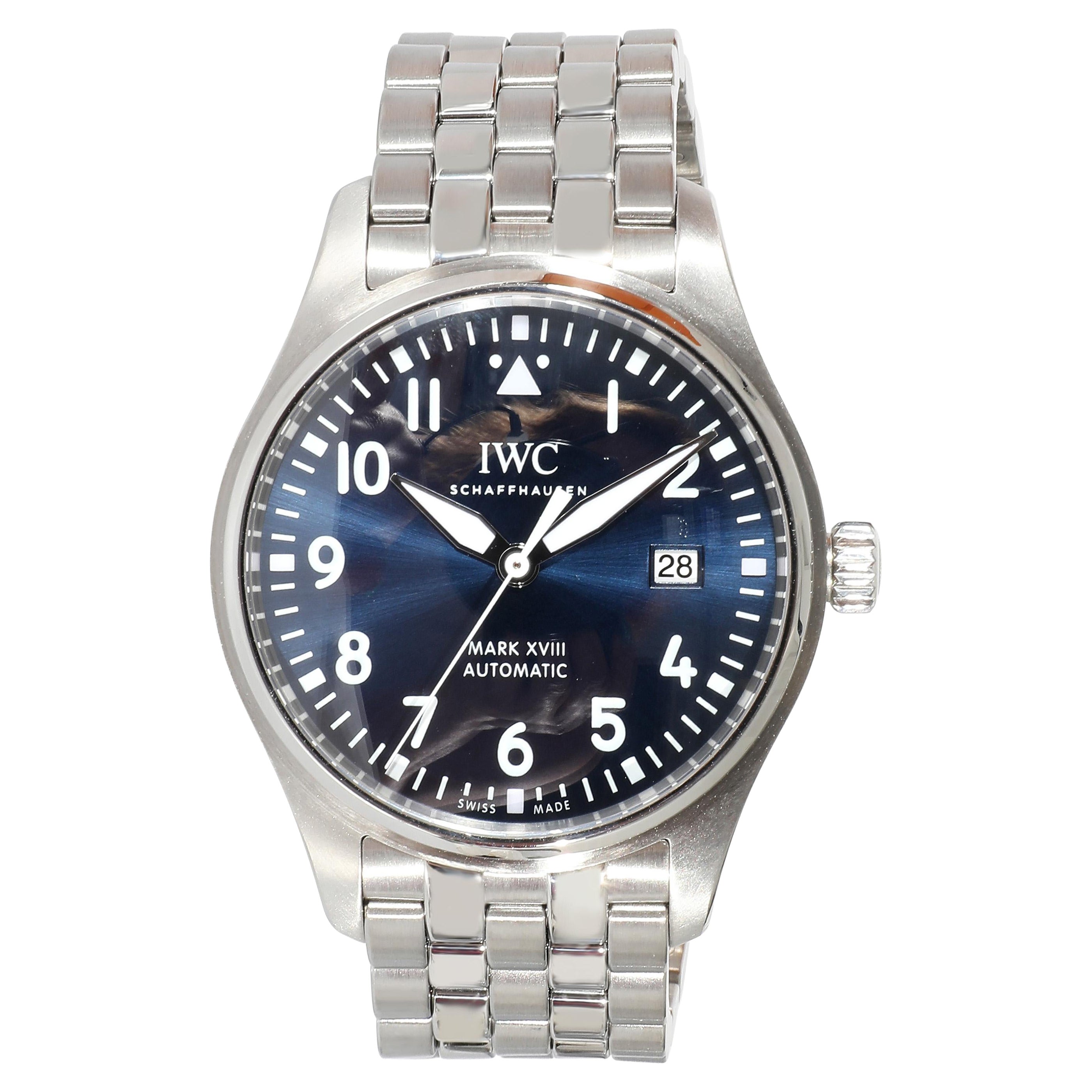 IWC Pilot Mark XVIII “Le Petit Prince” IW327014 Men's Watch in Stainless Steel For Sale