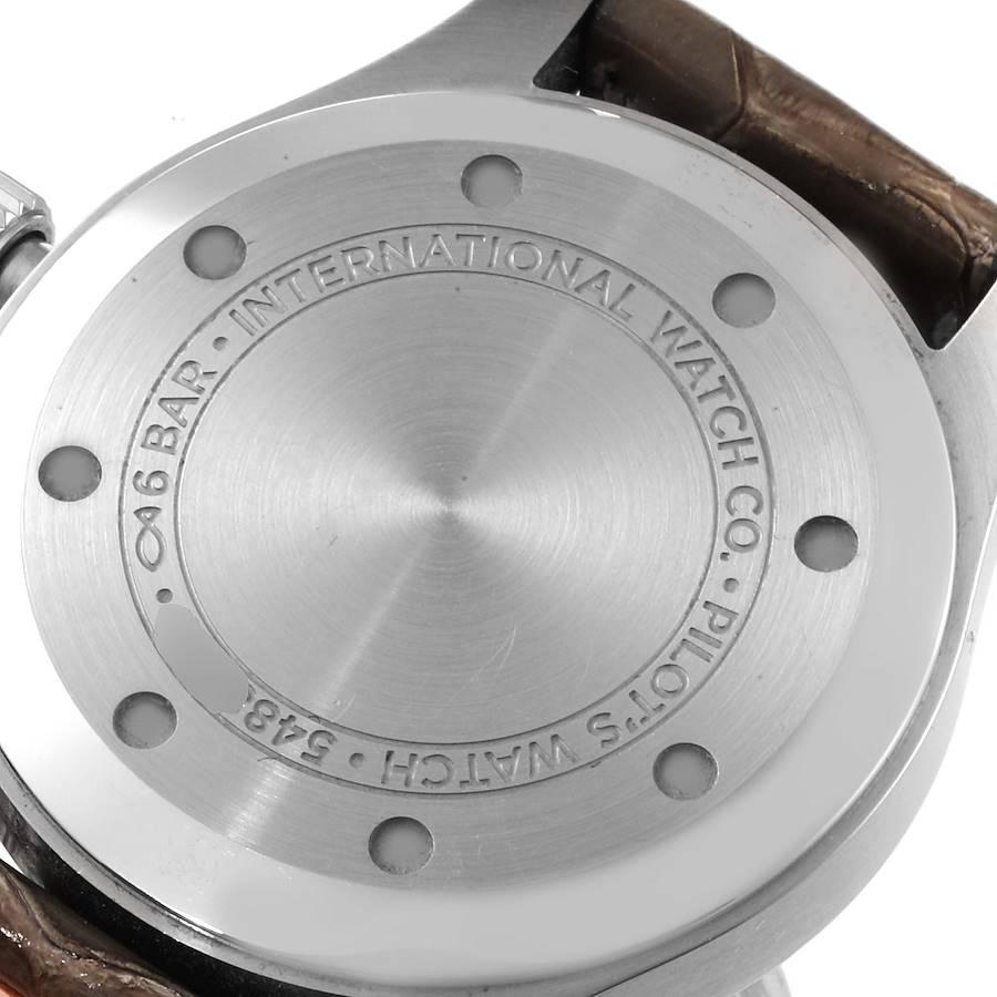IWC Pilot Schiefer Zifferblatt Braune Unisex-Uhr mit Riemen IW324001 im Angebot 2