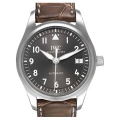 IWC Pilot Schiefer Zifferblatt Braune Unisex-Uhr mit Riemen IW324001