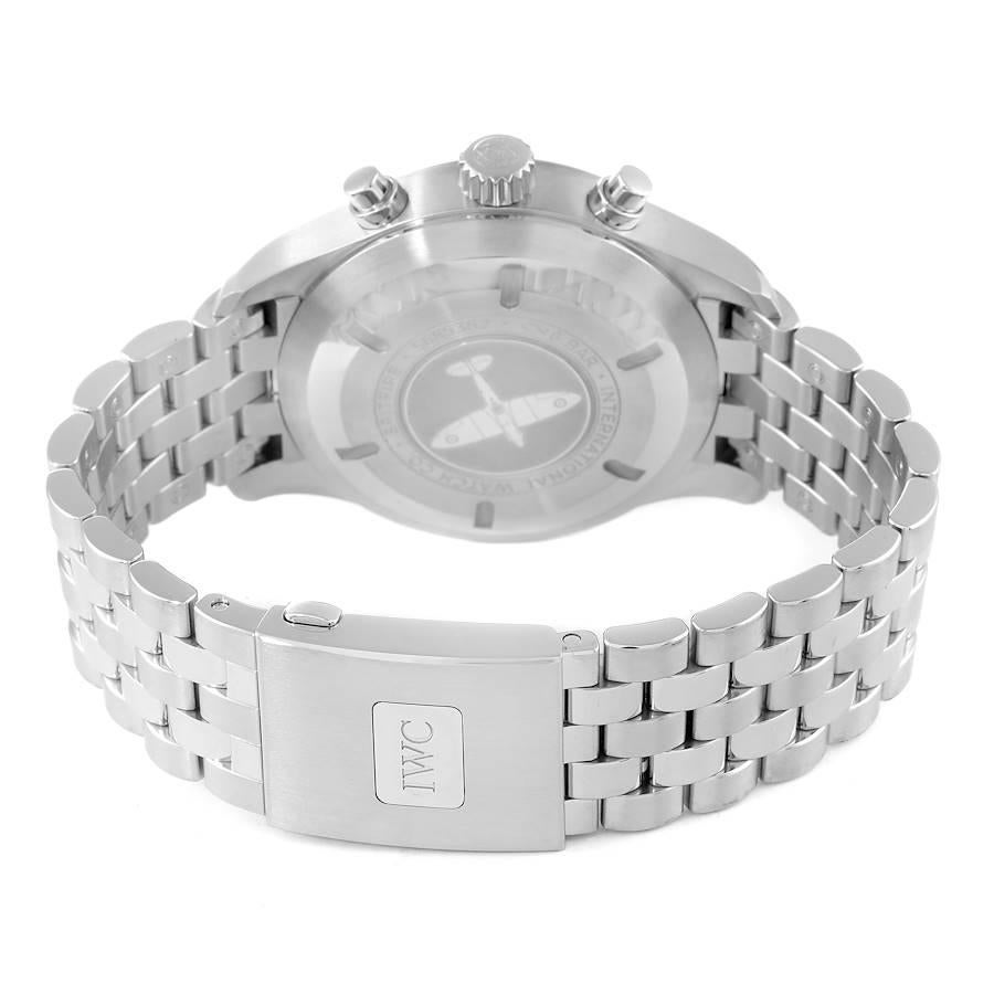 Men's IWC Pilot Spitfire Automatic Chronograph Steel 43mm Mens Watch IW377719 Box Card