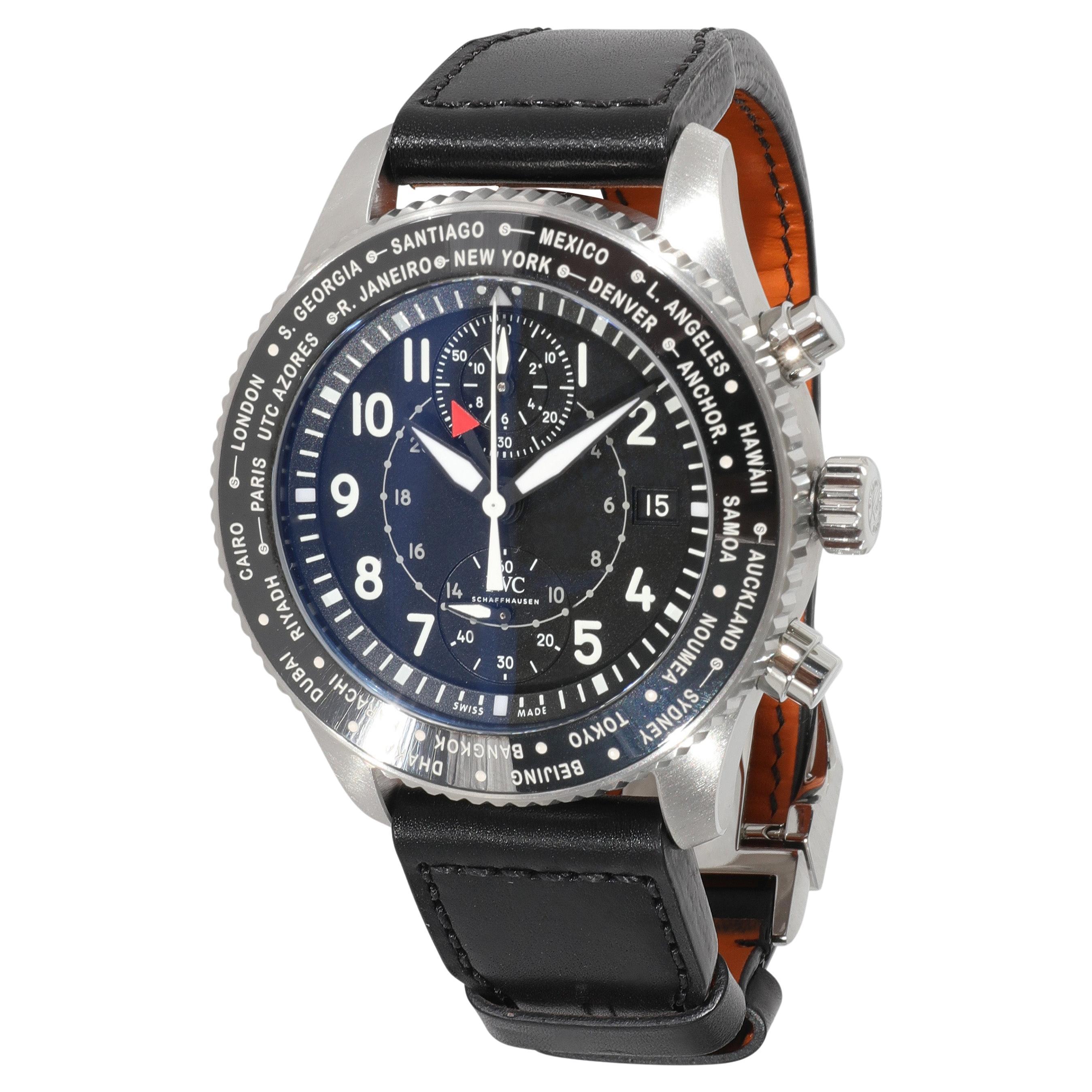 IWC Pilot Timezoner Chrono IW3950-01 Men's Watch in Stainless Steel