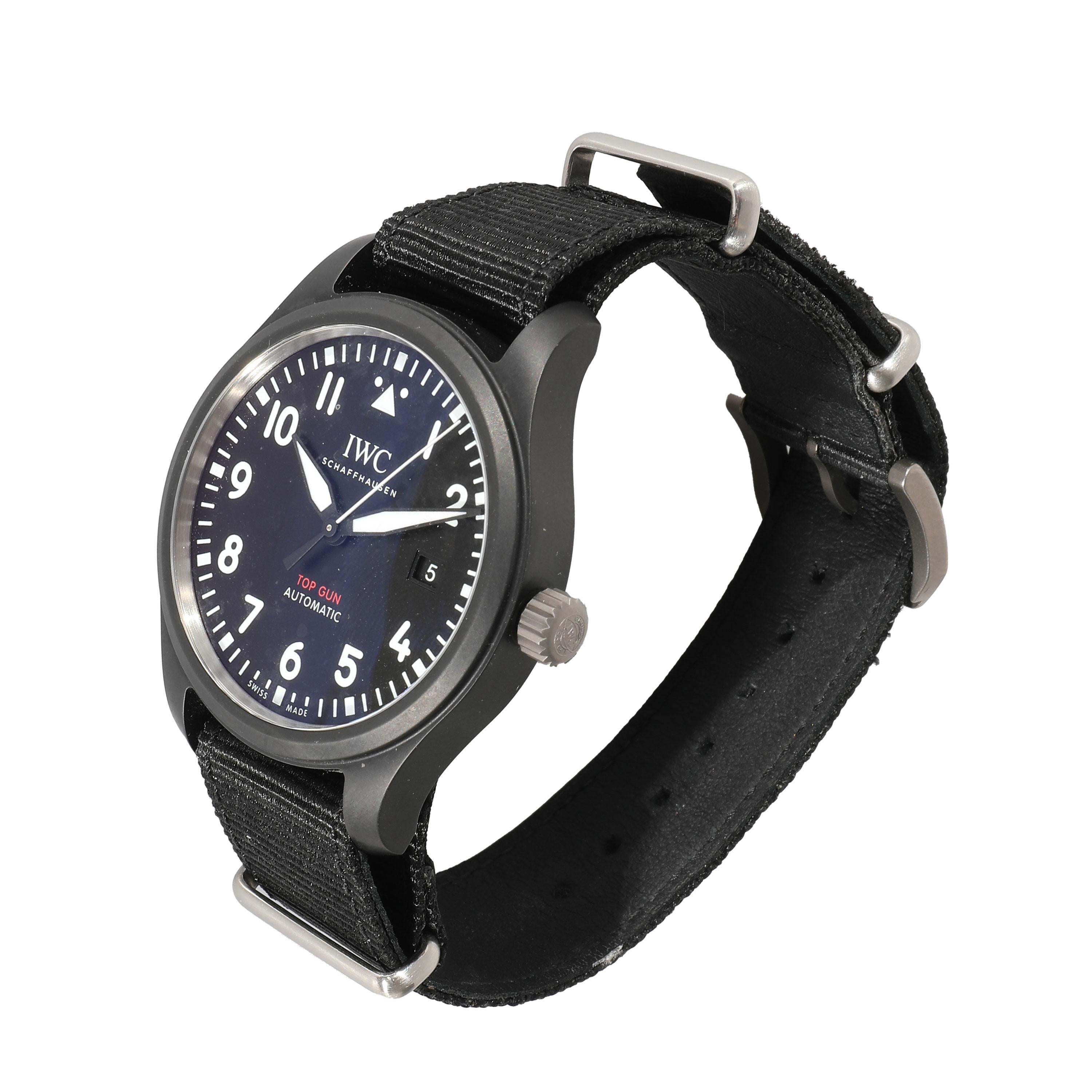 IWC Pilot Top Gun IW326901 Men's Watch in  Ceramic In Excellent Condition In New York, NY