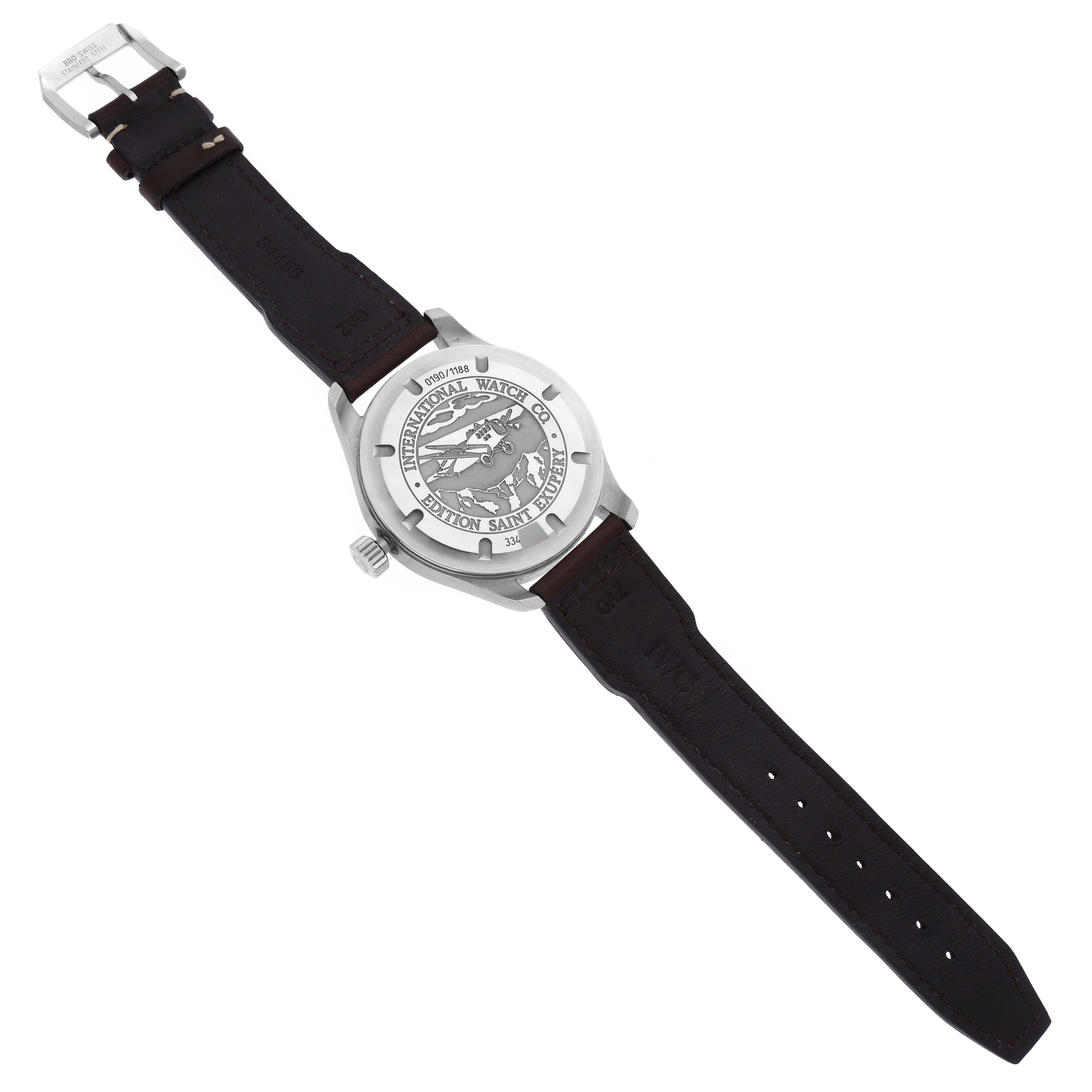 IWC Pilot UTC Antoine de Saint Exupery Limited Edition Steel Mens Watch IW326104 For Sale 6