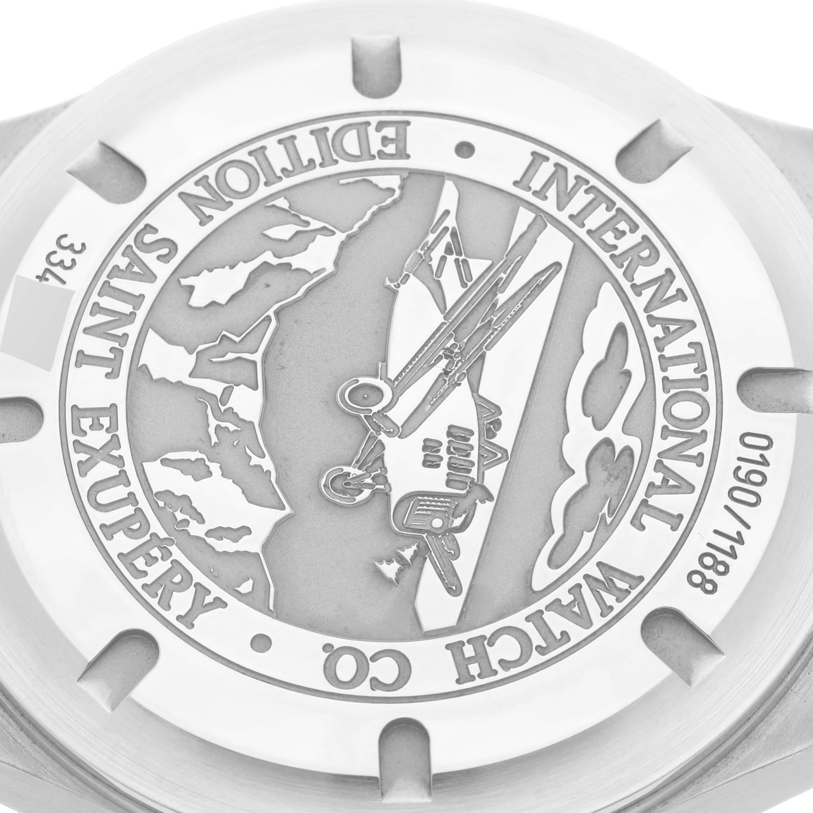IWC Pilot UTC Antoine de Saint Exupery Limited Edition Steel Mens Watch IW326104 For Sale 1
