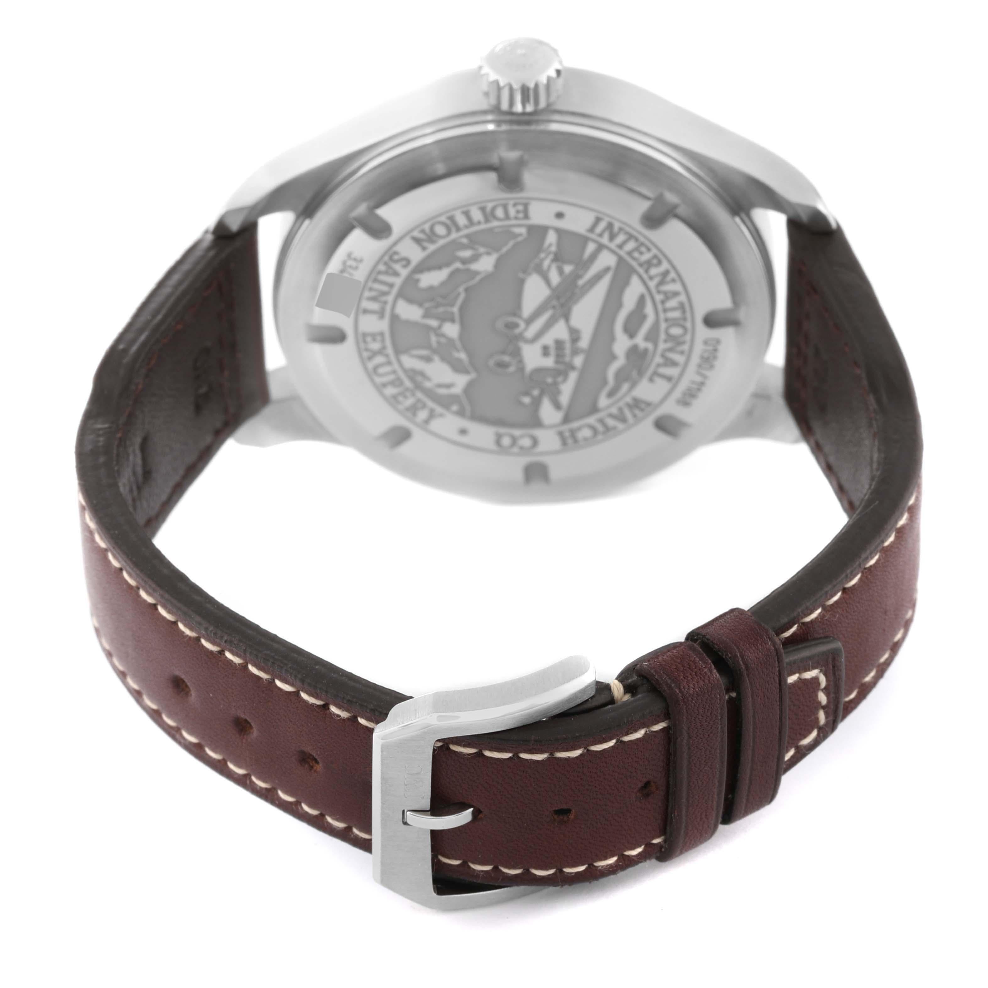 IWC Pilot UTC Antoine de Saint Exupery Limited Edition Steel Mens Watch IW326104 For Sale 5
