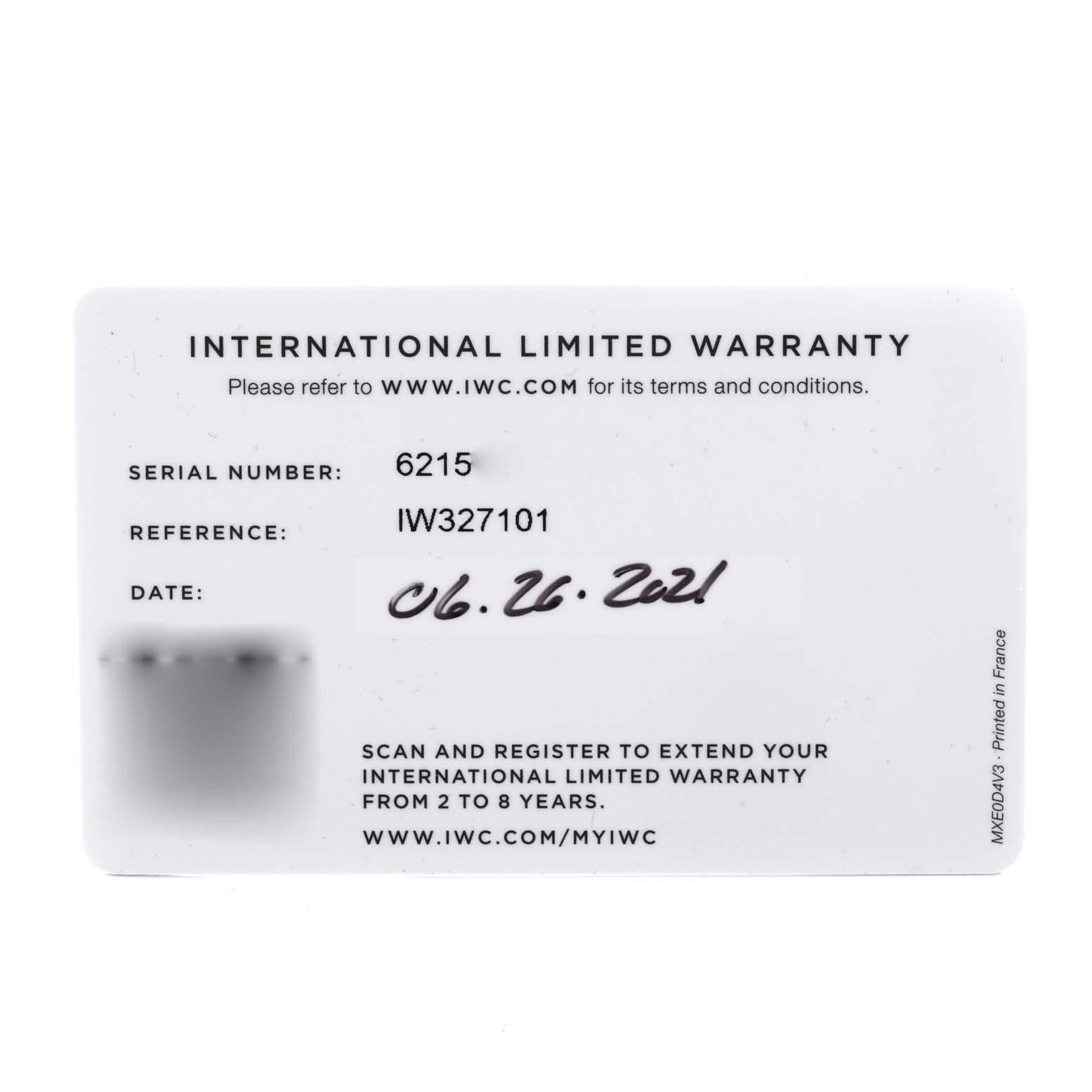 IWC Pilot UTC Spitfire Limited Edition Bronze Mens Watch IW327101 Unworn 3