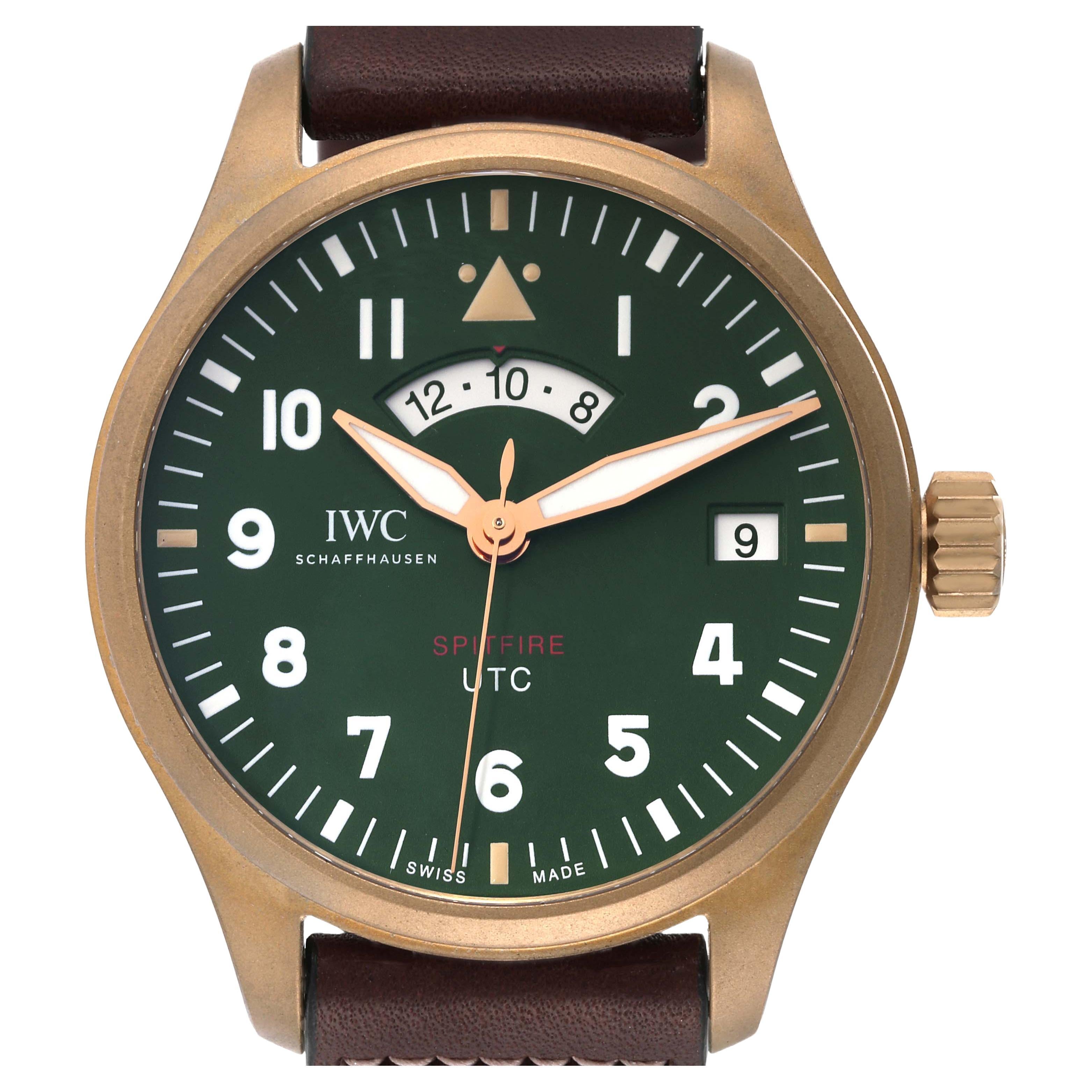 IWC Pilot UTC Spitfire Limited Edition Bronze Mens Watch IW327101 Unworn