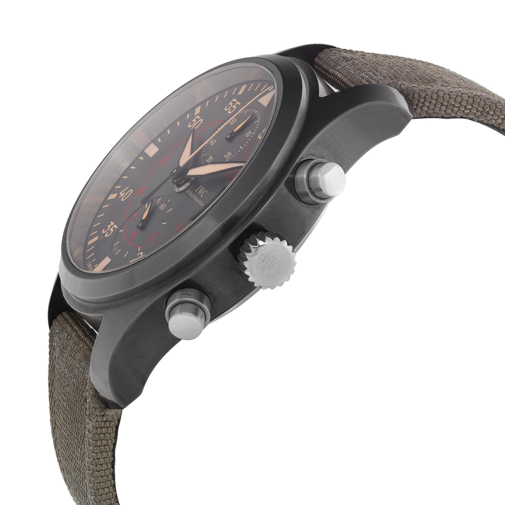 Band Loops are damaged and buckle holes have visible wear signs. 

Brand: IWC  Type: Wristwatch  Department: Men  Model Number: IW388002   Country/Region of Manufacture: Switzerland  Style: Military  Model: IWC Pilot's Watch  Vintage: No  Movement: