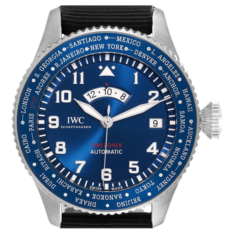 IWC Pilots Timezoner Le Petit Prince Steel Mens Watch IW395503 Box Card