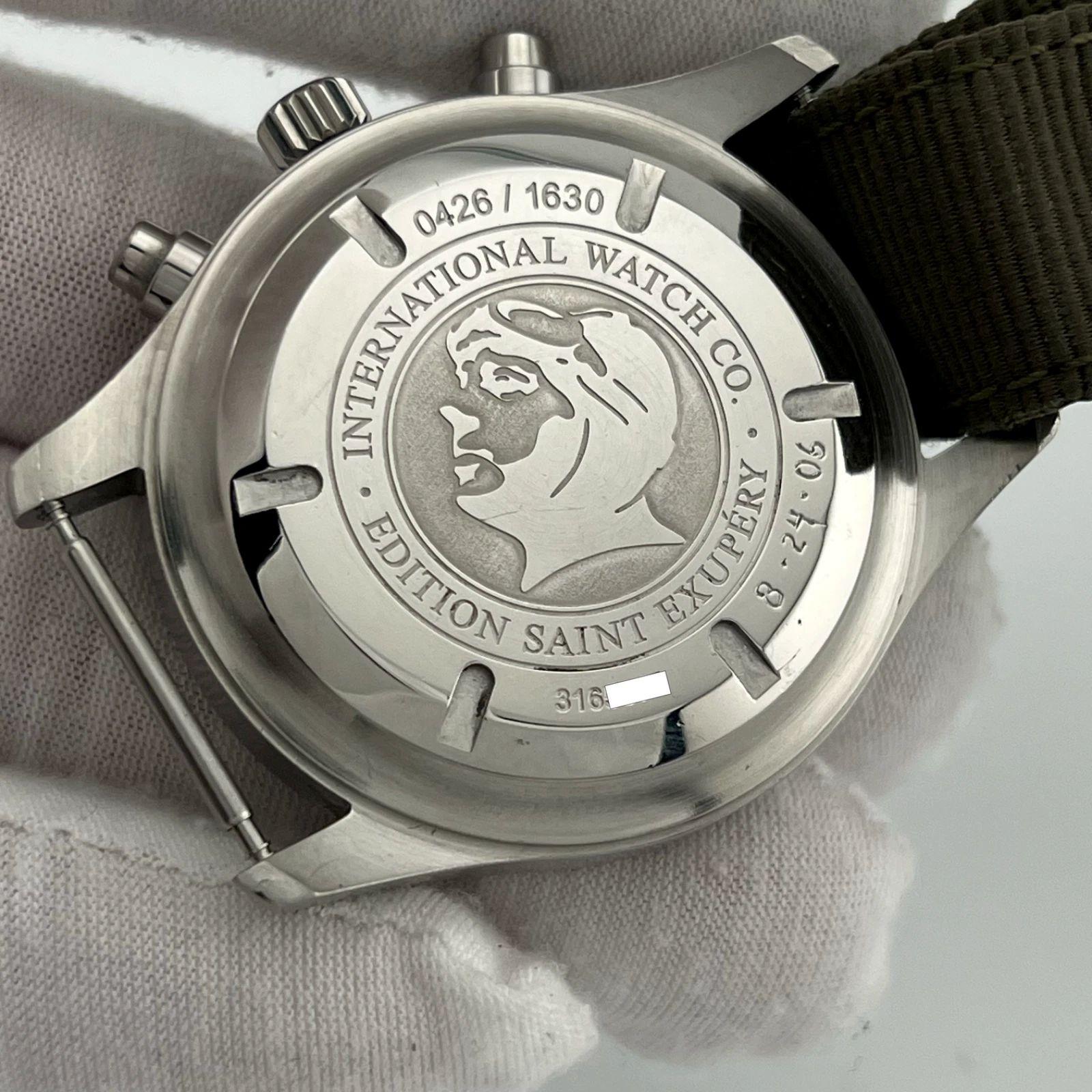 IWC Pilots Watch Antoine De Saint Exupery Special Edition IW371709 42mm Steel In Good Condition For Sale In San Diego, CA