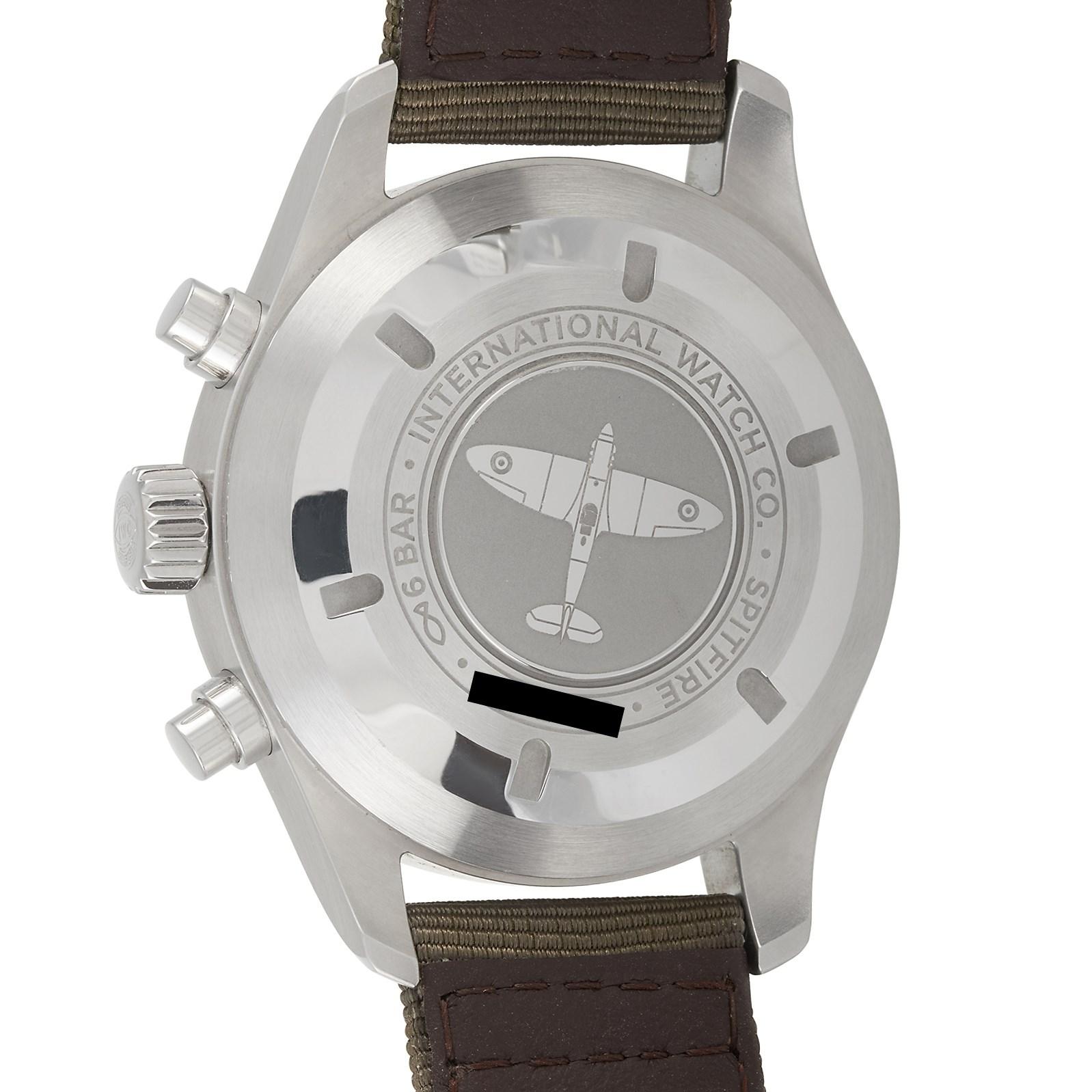 IWC Pilot's Watch Chronograph Spitfire Stainless Steel Watch IW387901 In Excellent Condition In Southampton, PA
