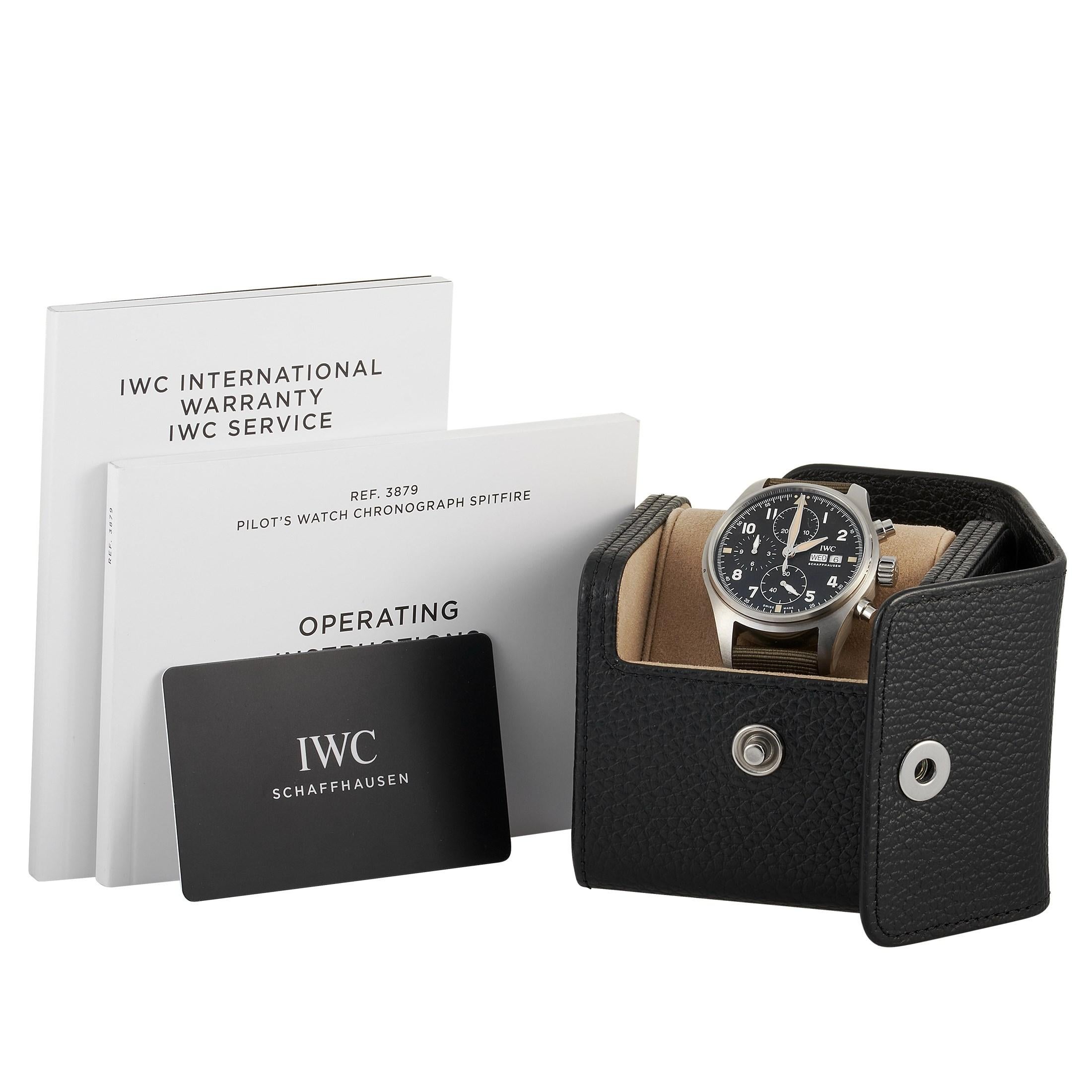IWC Pilot's Watch Chronograph Spitfire Stainless Steel Watch IW387901 1