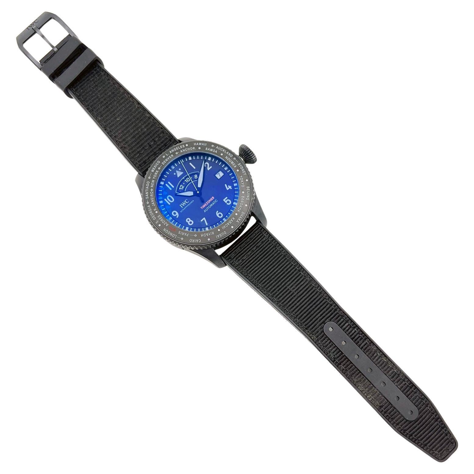 IWC Pilot's Watch Timezoner TOP GUN Ceratanium Ref. IW395505 For Sale 2