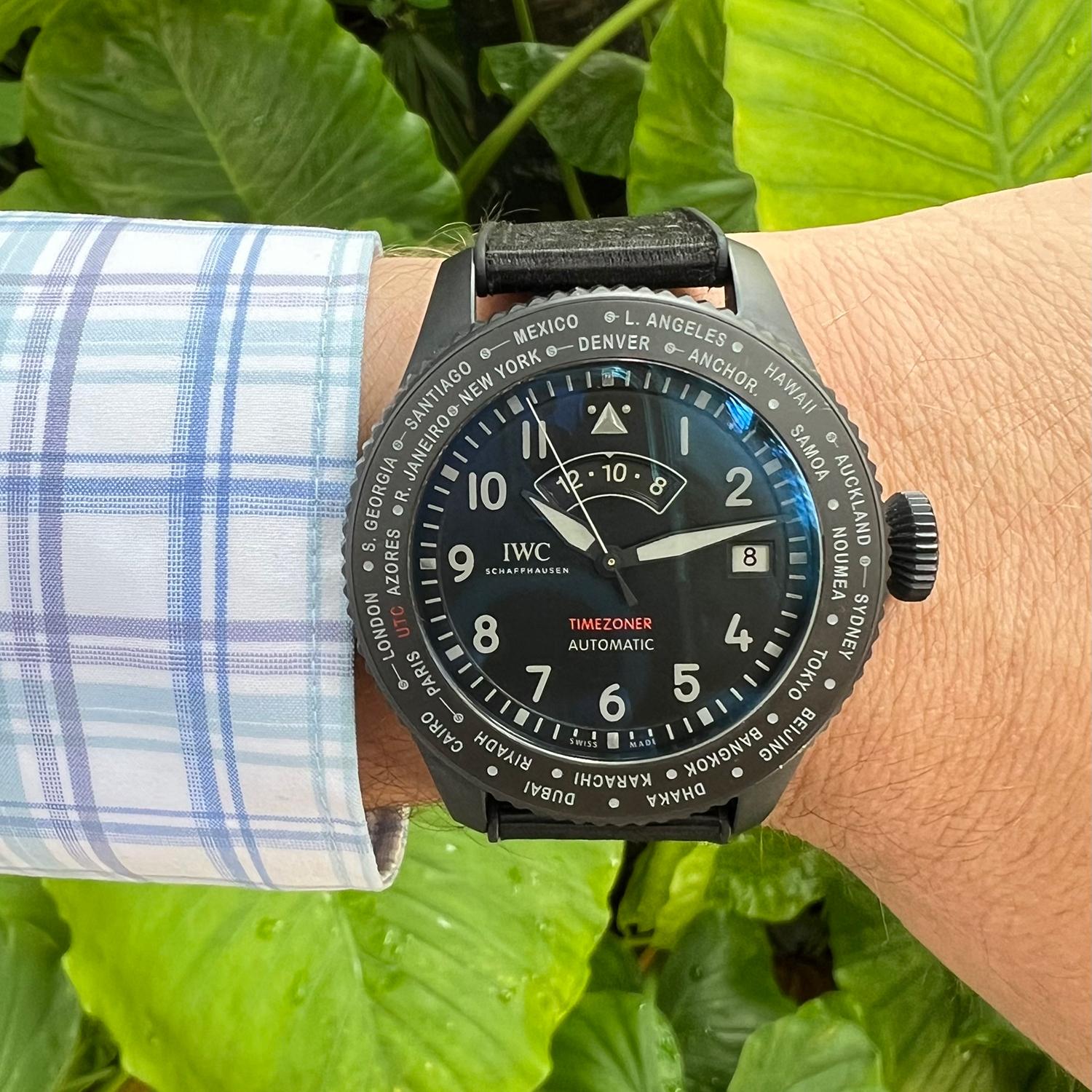 IWC Pilot's Watch Timezoner TOP GUN Ceratanium Ref. IW395505 For Sale 1