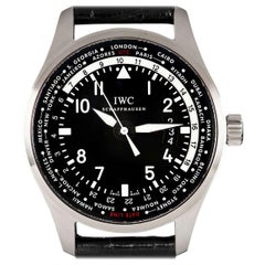 IWC Pilots World Timer Gents Stainless Steel Black Dial B&P IW326201
