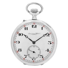 IWC Pocket Watch Ref 761566, Silver Porcelain Dial, Manual