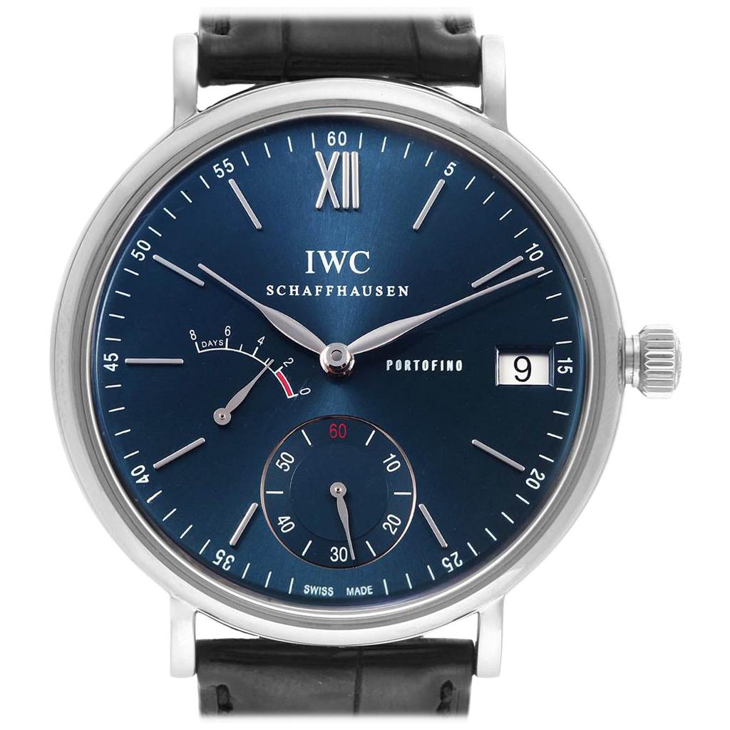 IWC Portofino 8 Days Power Reserve Blue Dial Men's Watch IW510106