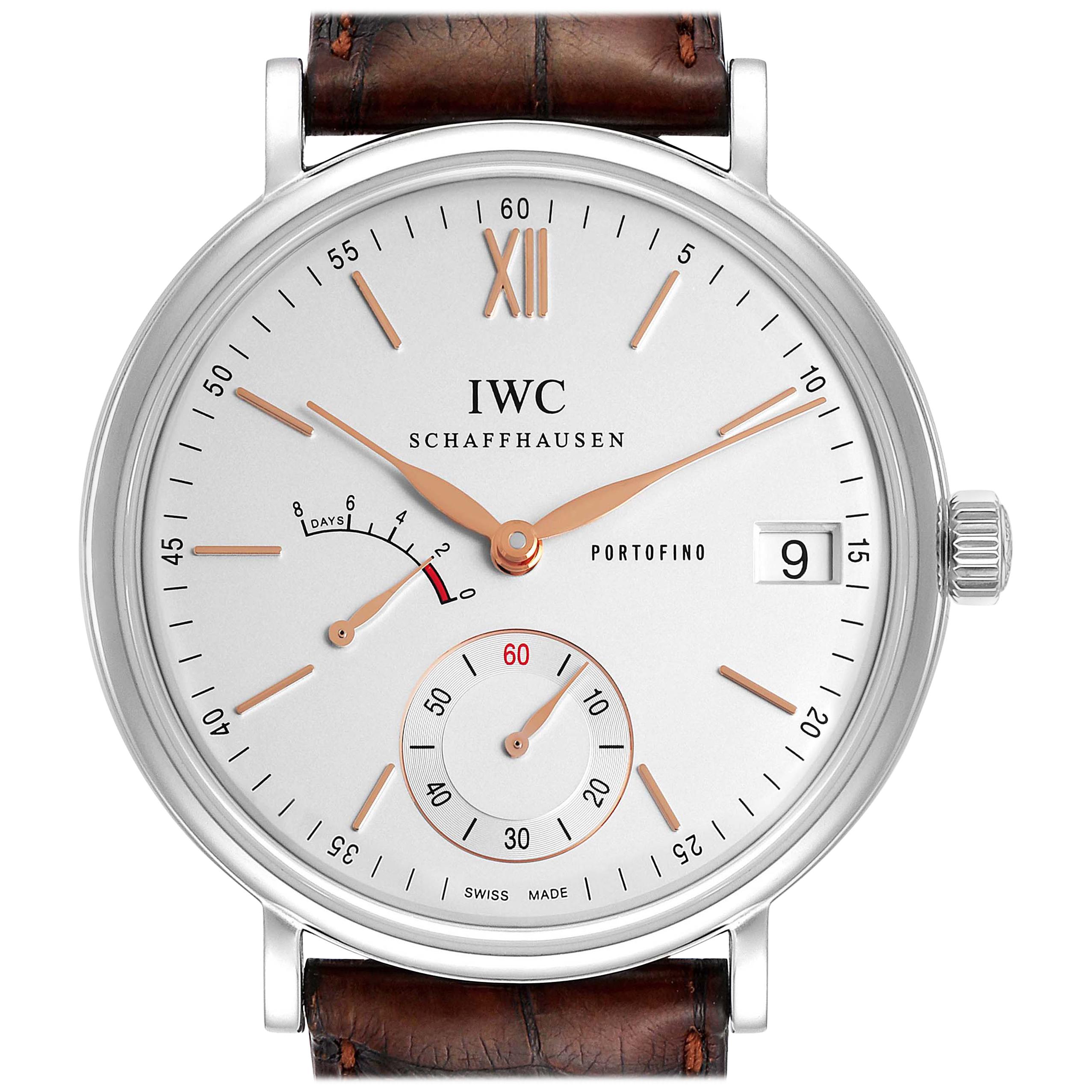 IWC Portofino 8 Days Power Reserve 45mm Silver Dial Men's Watch IW510103