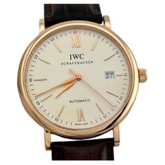 IWC Portofino Automatik IW356504 40mm 18k Rose Gold Leder Box Papier