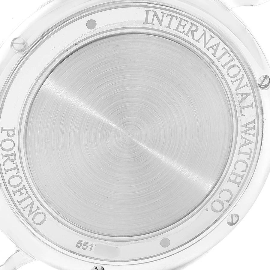 IWC Portofino Black Dial Automatic Steel Mens Watch IW356502 In Excellent Condition In Atlanta, GA