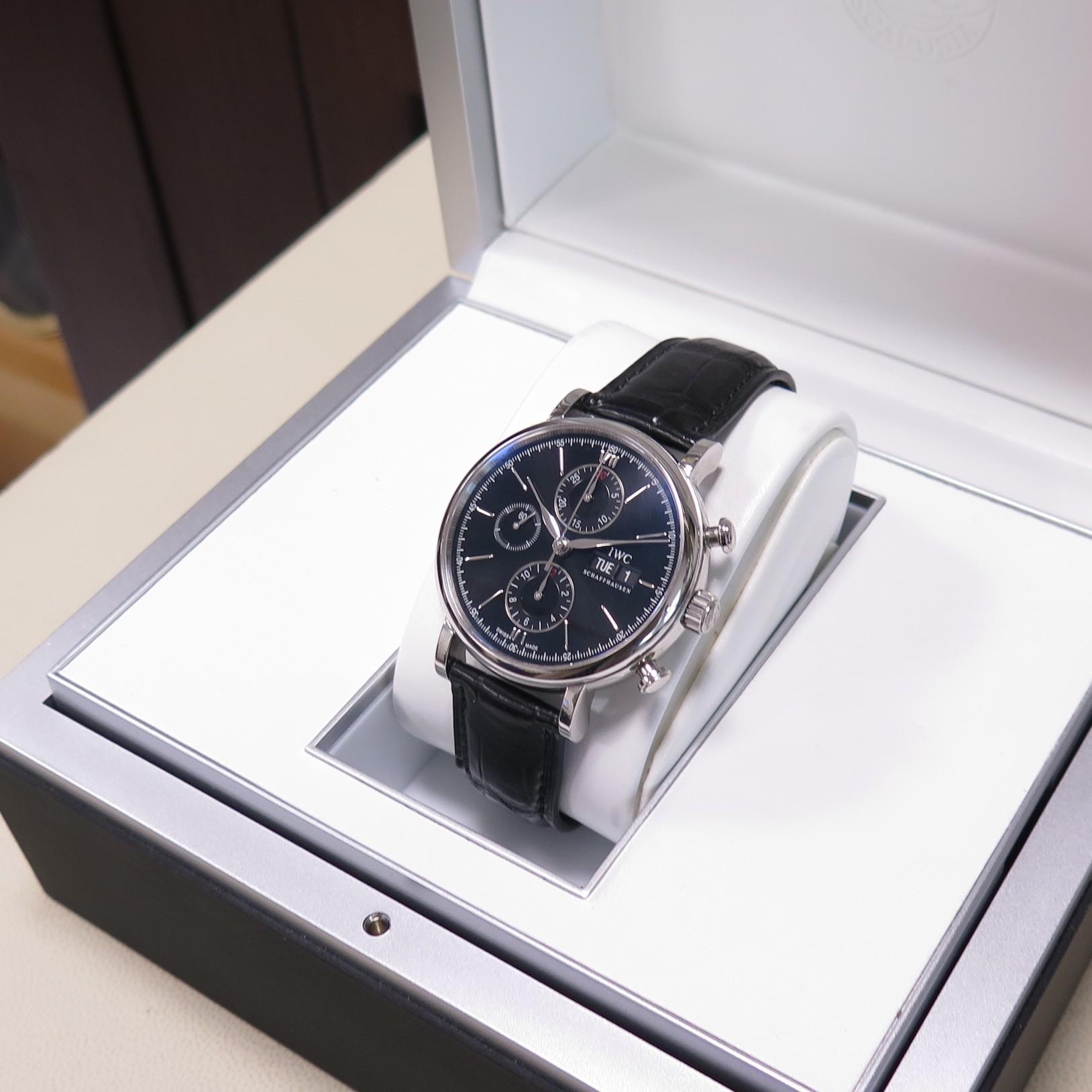 IWC Portofino Chronograph IW391002 Stainless Steel In Good Condition In Greenwich, CT