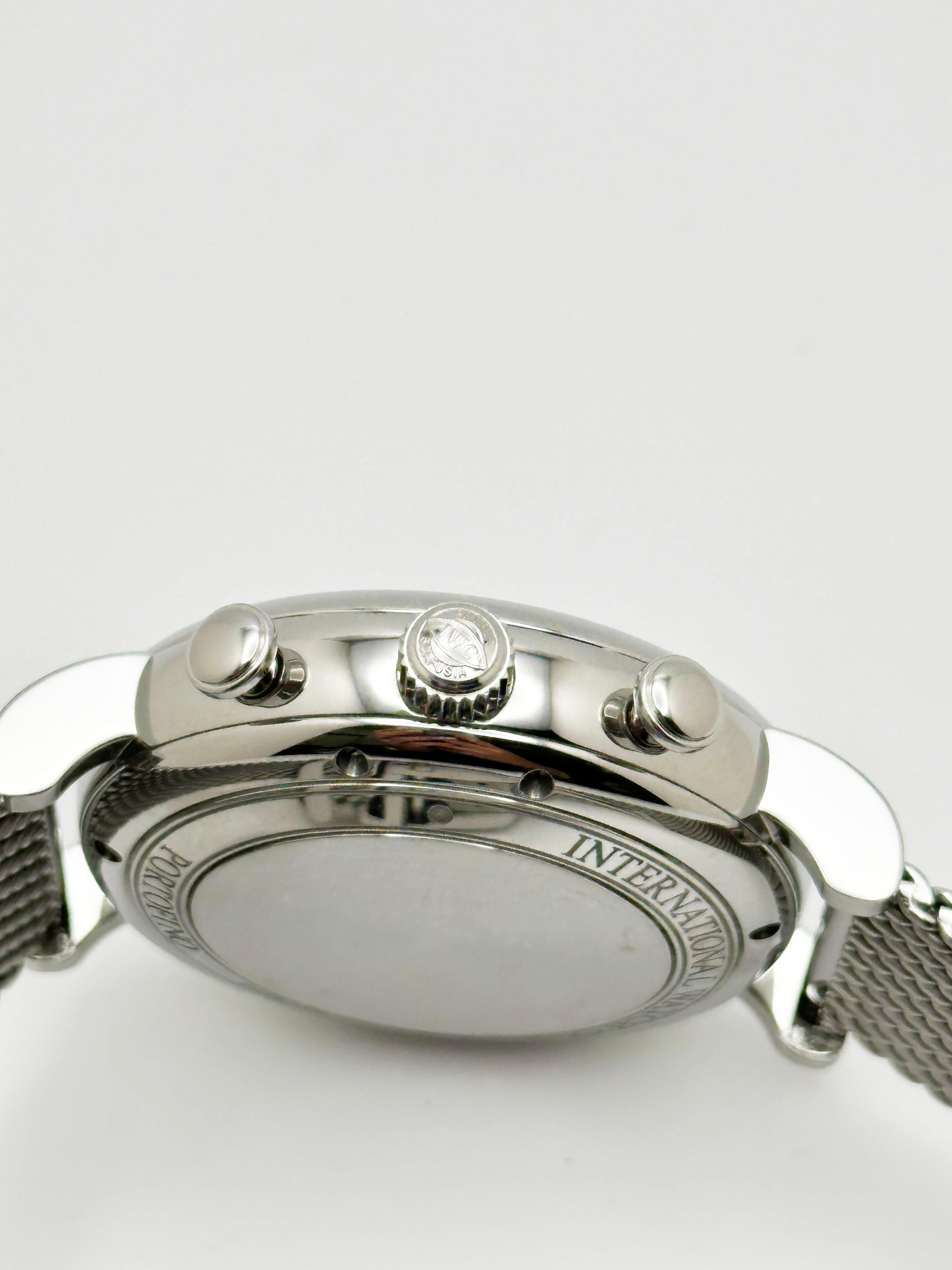 IWC Portofino Chronograph IW391009 Day Date White Dial Stainless Steel Paper For Sale 2