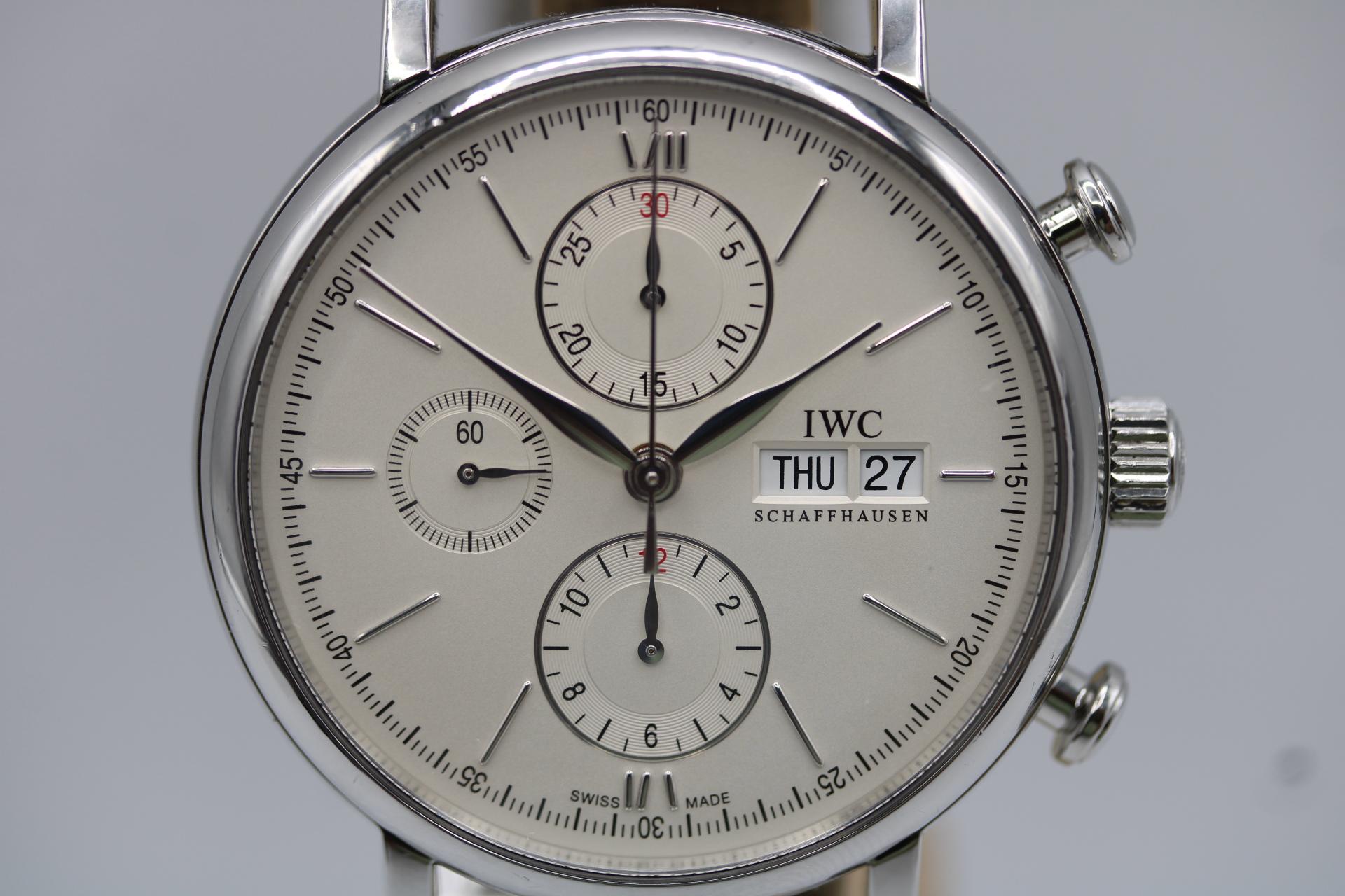 Men's IWC Portofino Chronograph IW391011  42mm   2012  Box & Papers