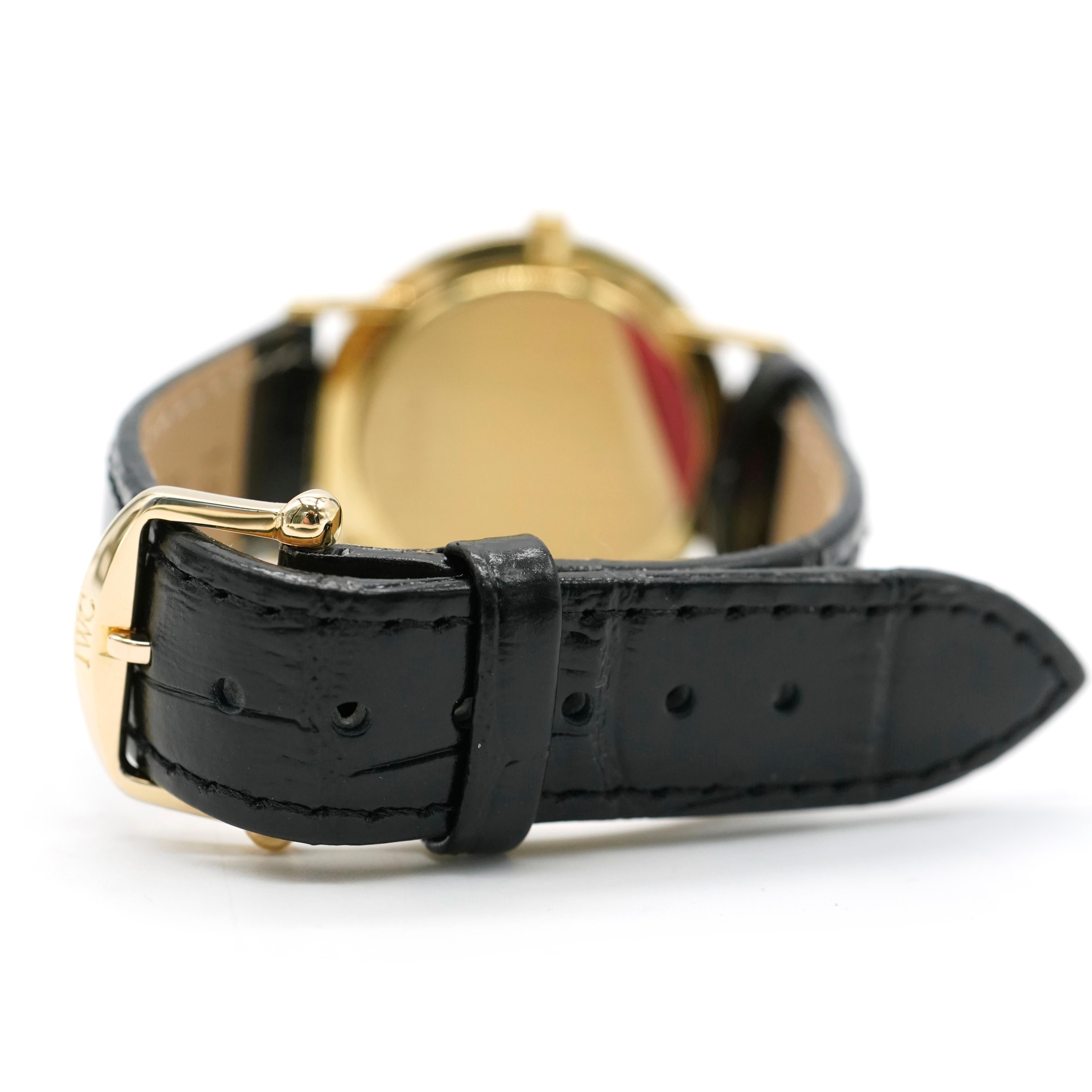 IWC Portofino IW2010 Men's Watch in 18K Yellow Gold

SKU: U137334

PRIMARY DETAILS
Brand: IWC
Model: Portofino
Country of Origin: Switzerland
Movement Type: Mechanical: Hand-winding
Year of Manufacture: 2000-2009
Condition: In excellent condition
