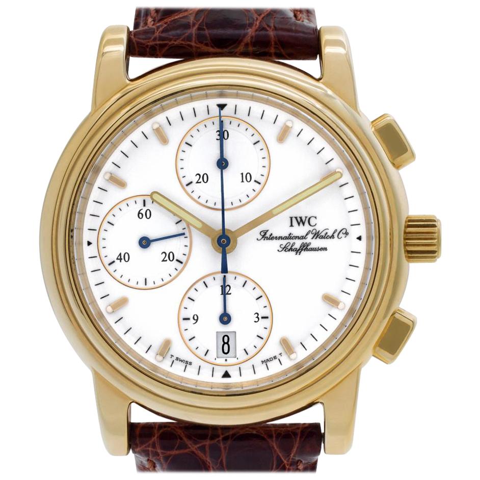 IWC Portofino iw3703 18 Karat White Dial Automatic Watch For Sale