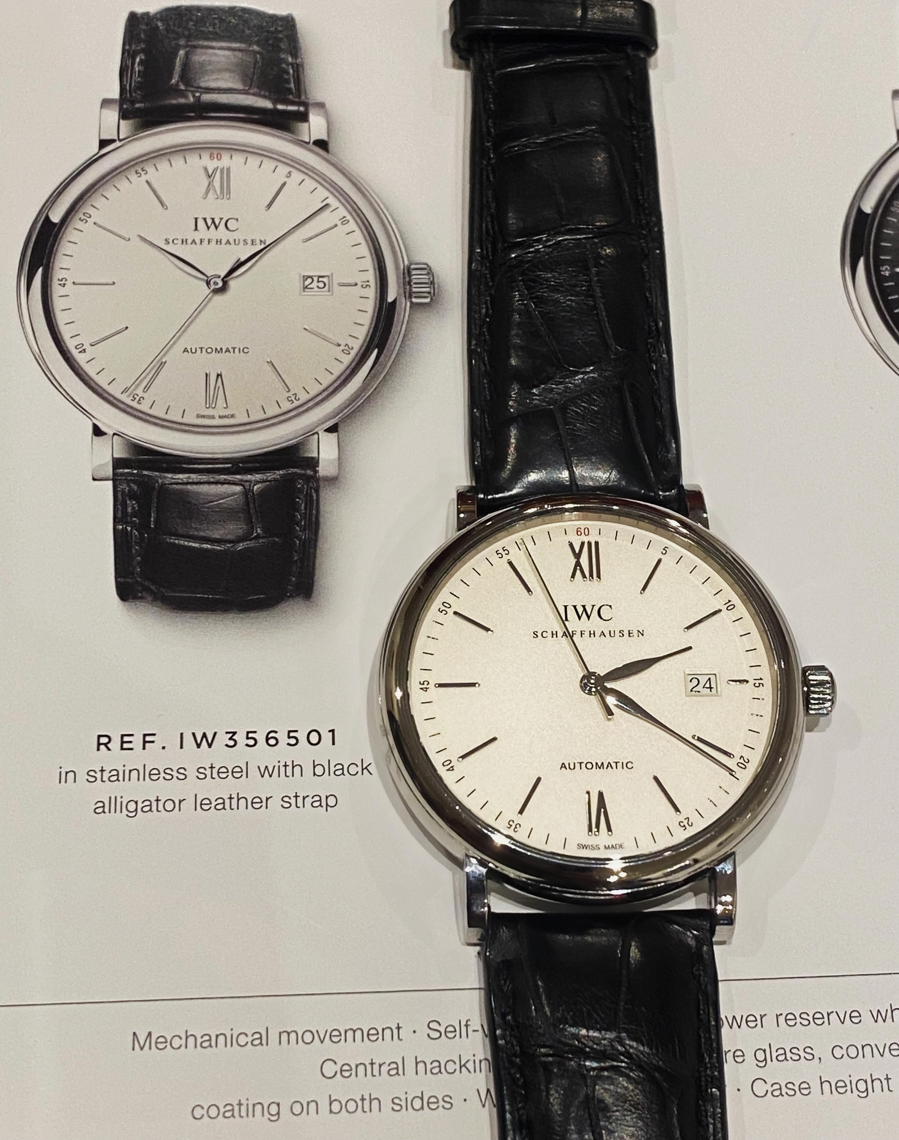 This truly iconic IWC Schaffhausen Portofino
Ref. IW 3565 01 Gents’ Watch is an epitome of class & sophistication

Circa 2020, 
the timepiece is in excellent condition & in great working order 

At 40mm, Case has plenty of presence in the