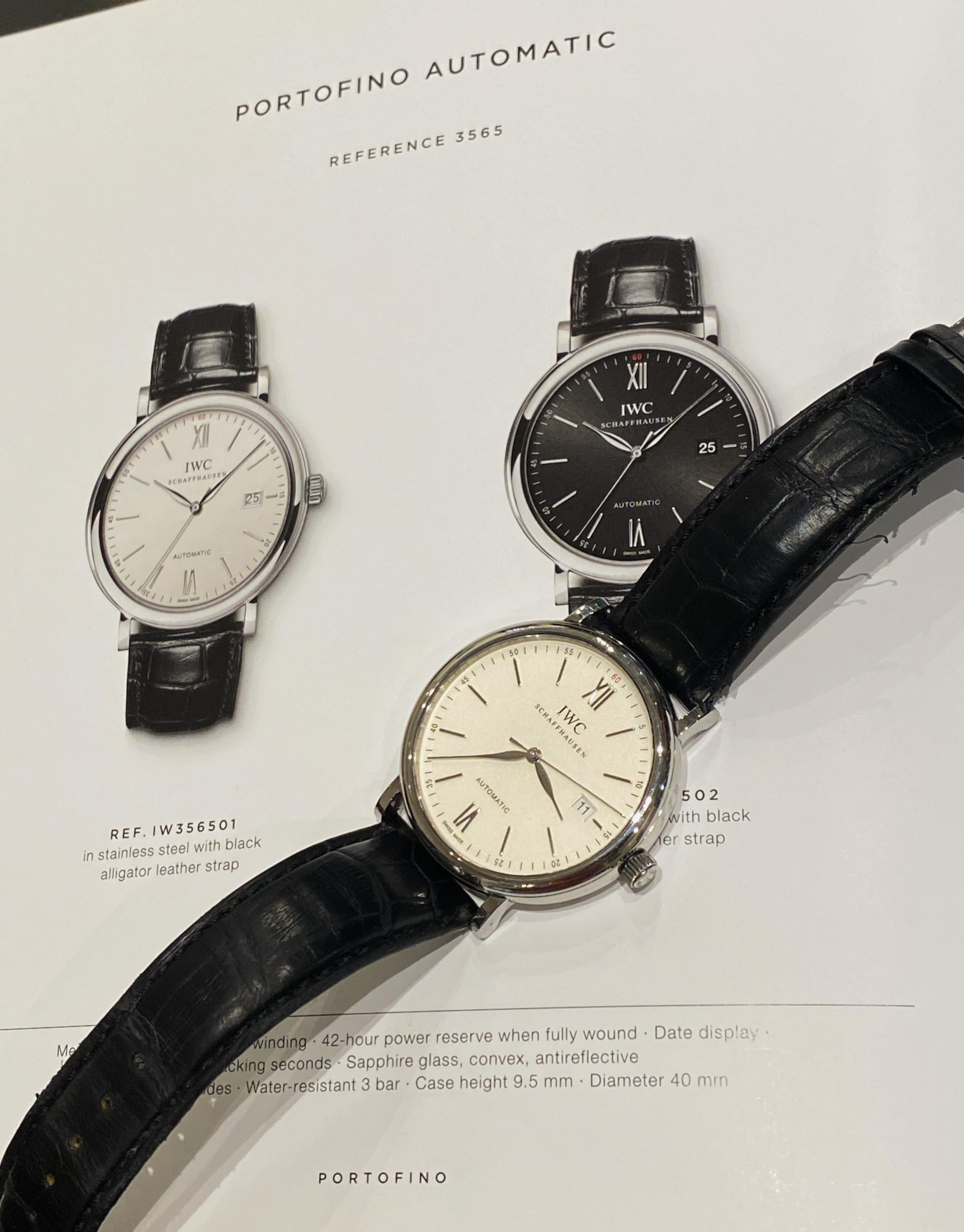 IWC Portofino ref IW3565 01 S/Steel 40mm Automatic Mens' Watch w Date, c2020. In Excellent Condition In MELBOURNE, AU