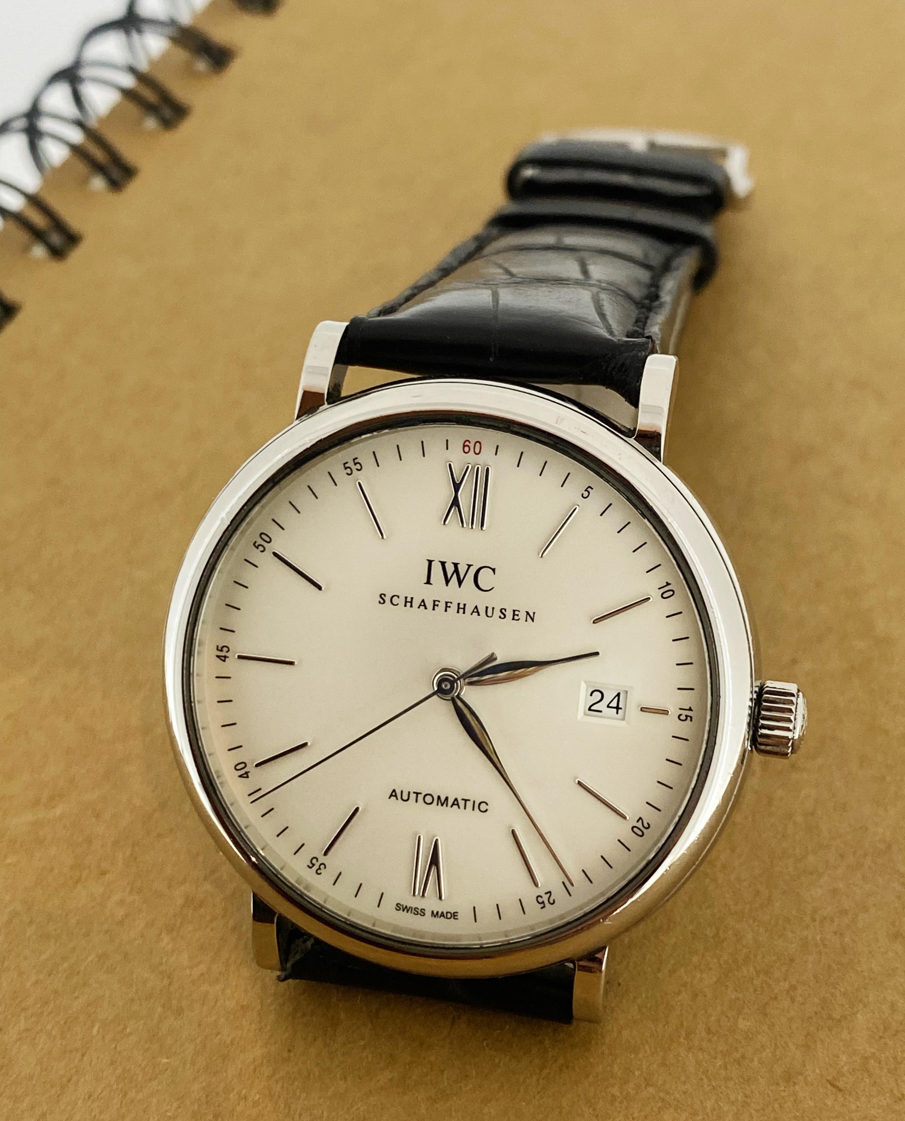 Modern IWC Portofino ref IW3565 01 S/Steel 40mm Automatic Mens' Watch w Date, c2020. For Sale