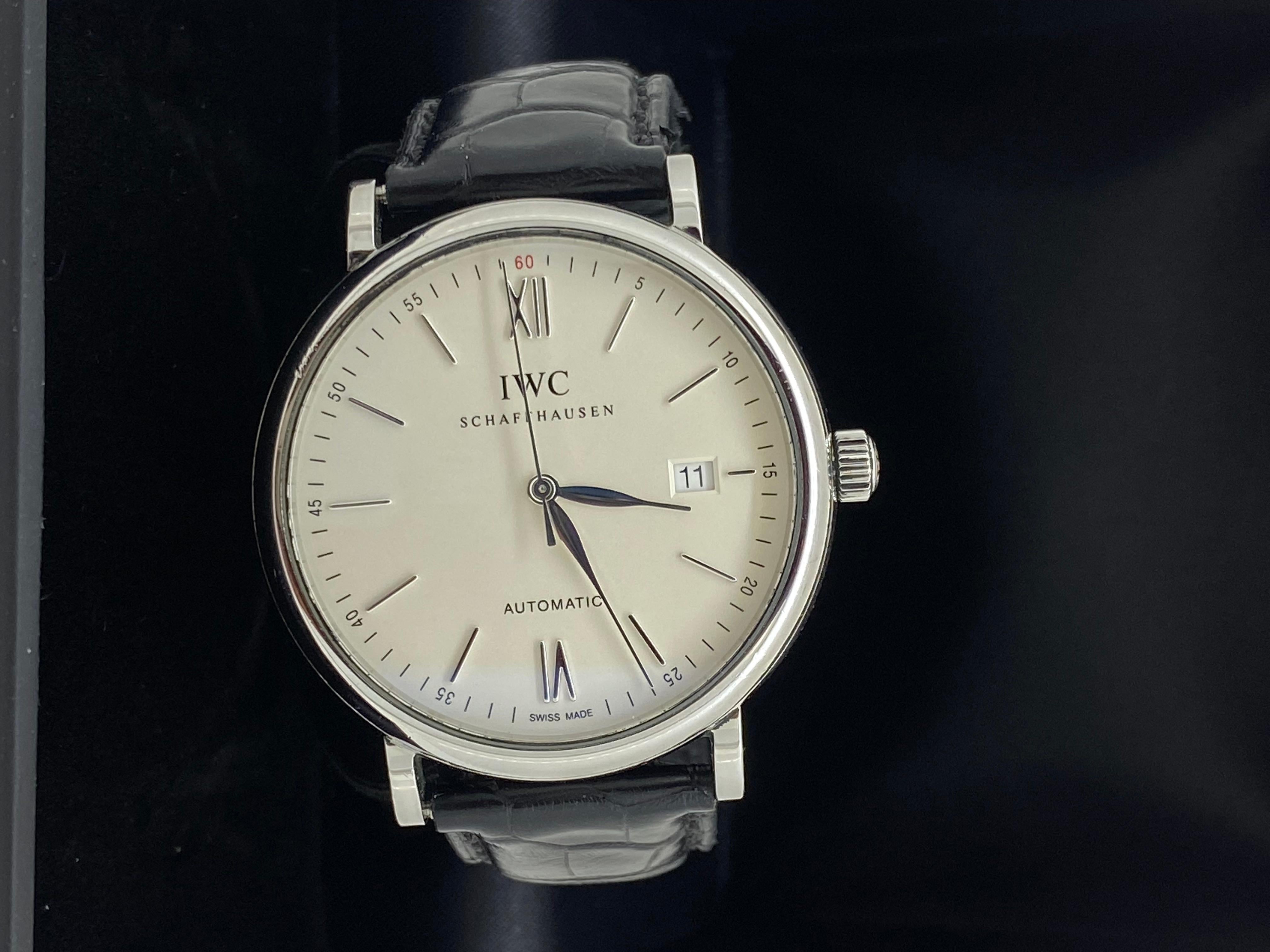Men's IWC Portofino ref IW3565 01 S/Steel 40mm Automatic Mens' Watch w Date, c2020.