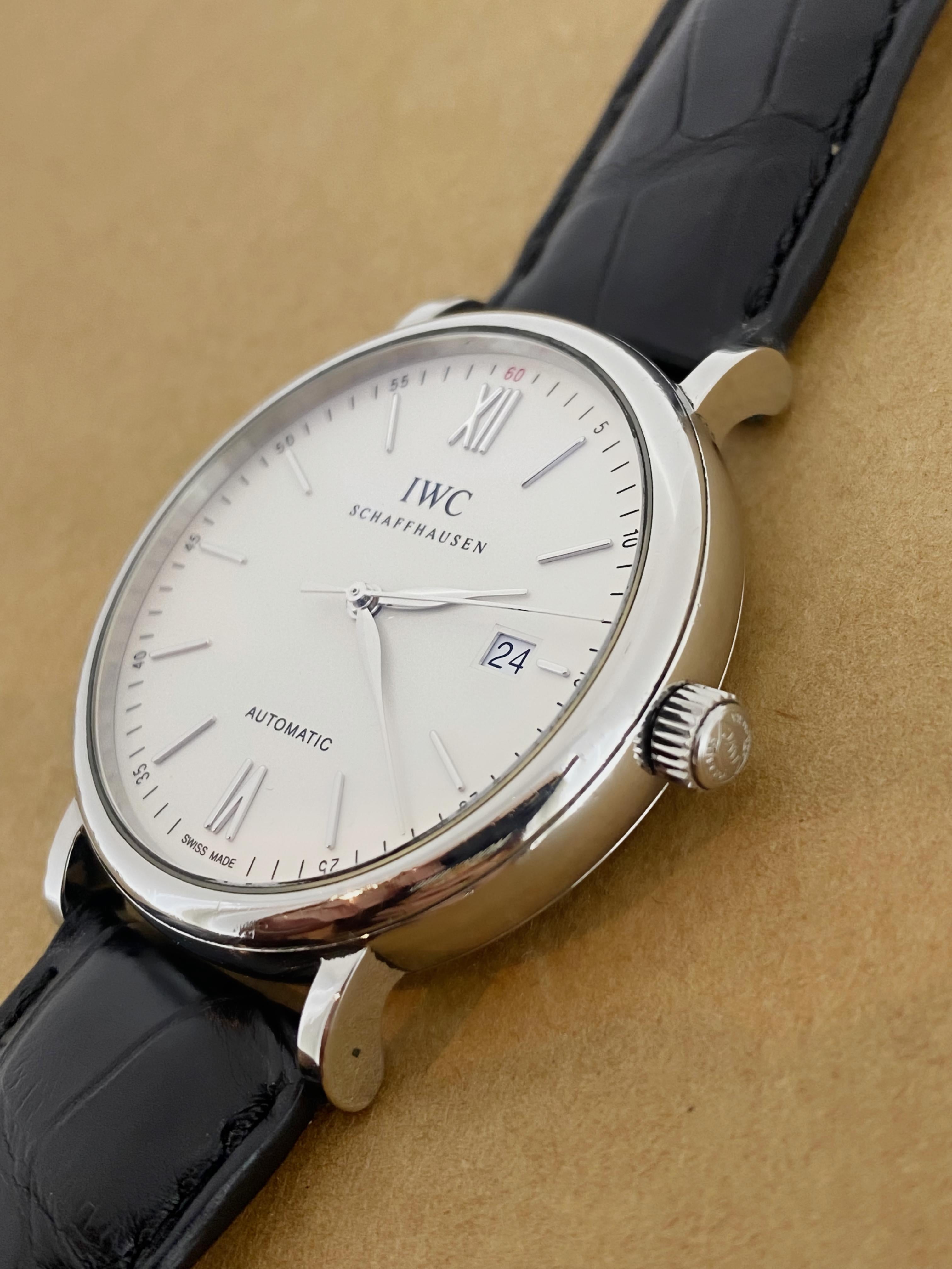 Men's IWC Portofino ref IW3565 01 S/Steel 40mm Automatic Mens' Watch w Date, c2020. For Sale