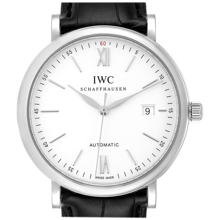 Iwc Portofino Silver Dial Automatic Steel Men S Watch Iw For Sale At 1stdibs