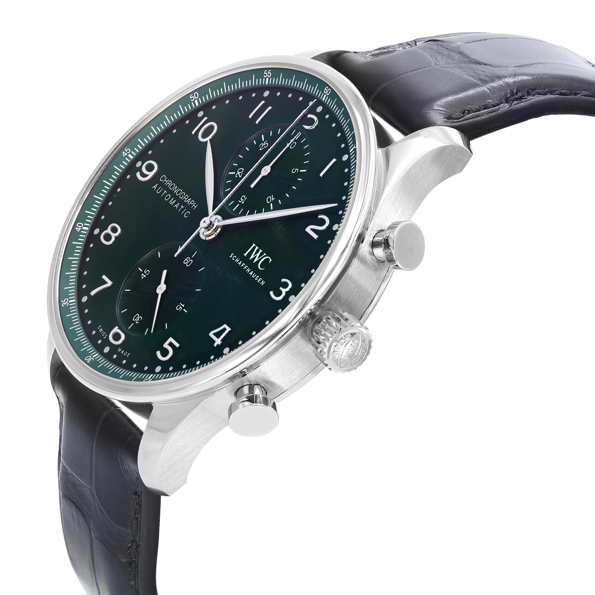 iwc portugieser chronograph green