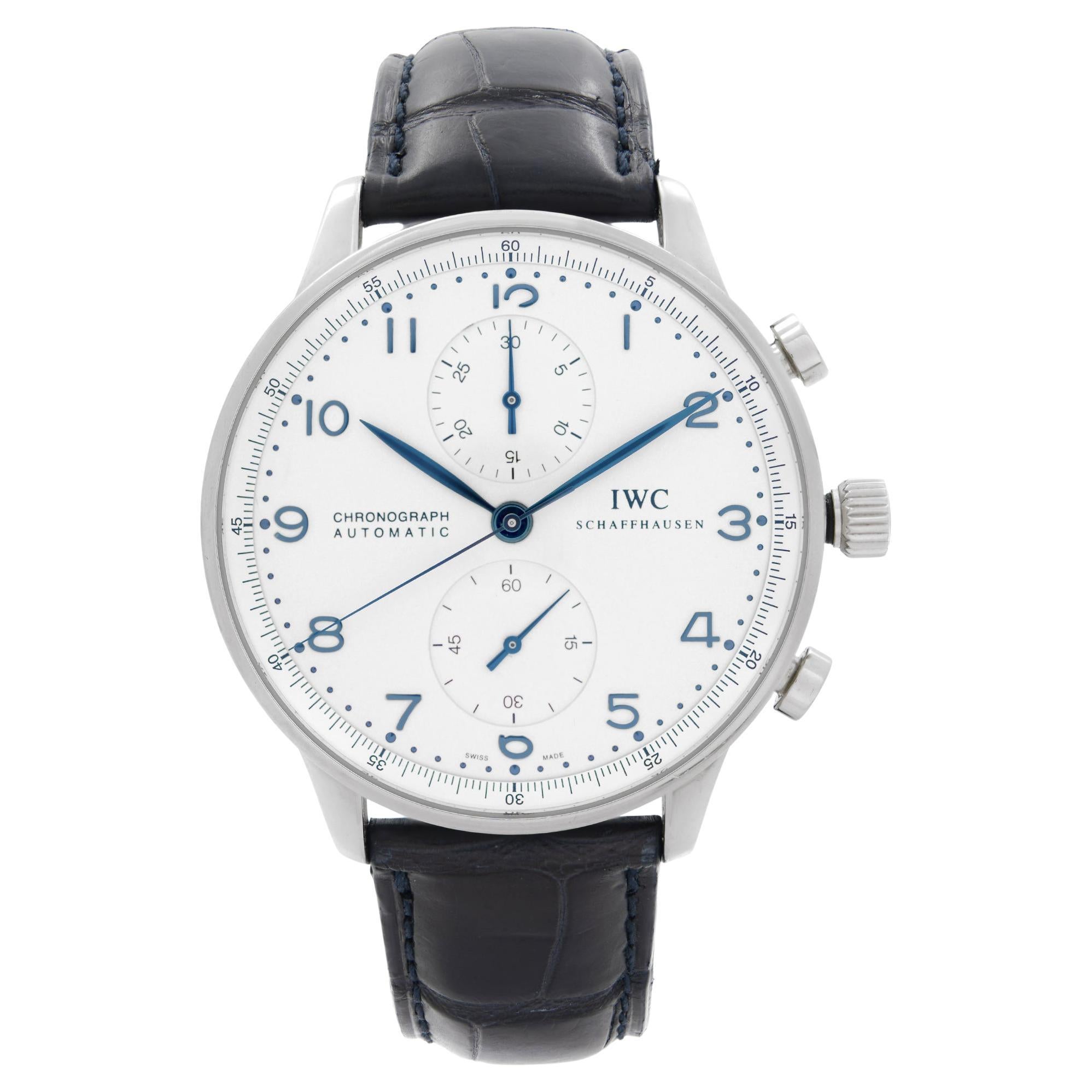 IWC Portugieser Steel Chronograph Silver Dial Automatic Men Watch IW371605