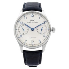 IWC Portugieser 7 Days Steel Silver Dial Automatic Mens Watch IW500107