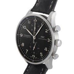 IWC Portugieser Black Chronograph Watch IW371609