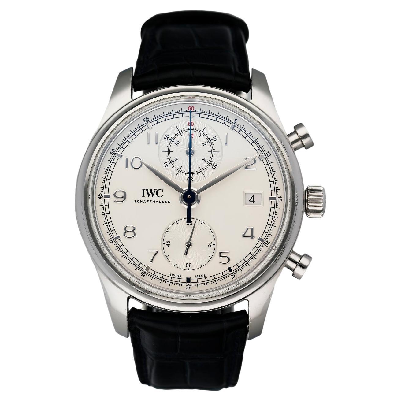 IWC Portugieser Chronograph Classic IW390403 Mens Watch Box Papers