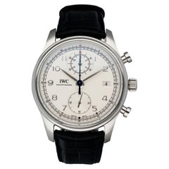 Used IWC Portugieser Chronograph Classic IW390403 Mens Watch Box Papers