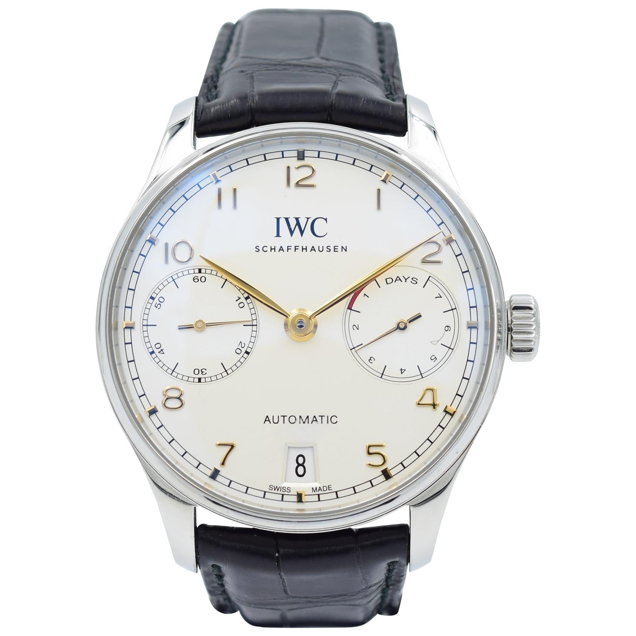 IWC Portugieser IW500704 Silver Dial 7 Day Power Reserve