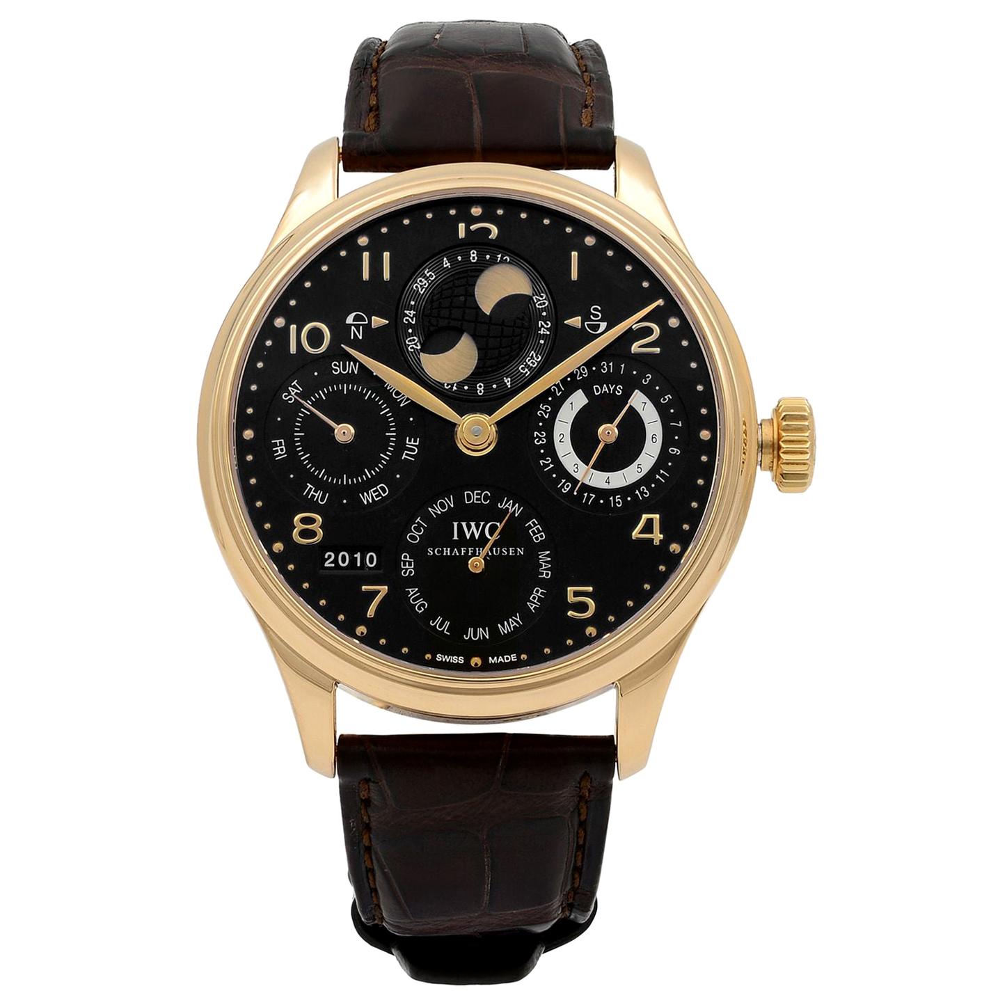 IWC Portugieser Perpetual Calendar 18K Rose Gold Automatic Men's Watch IW503202