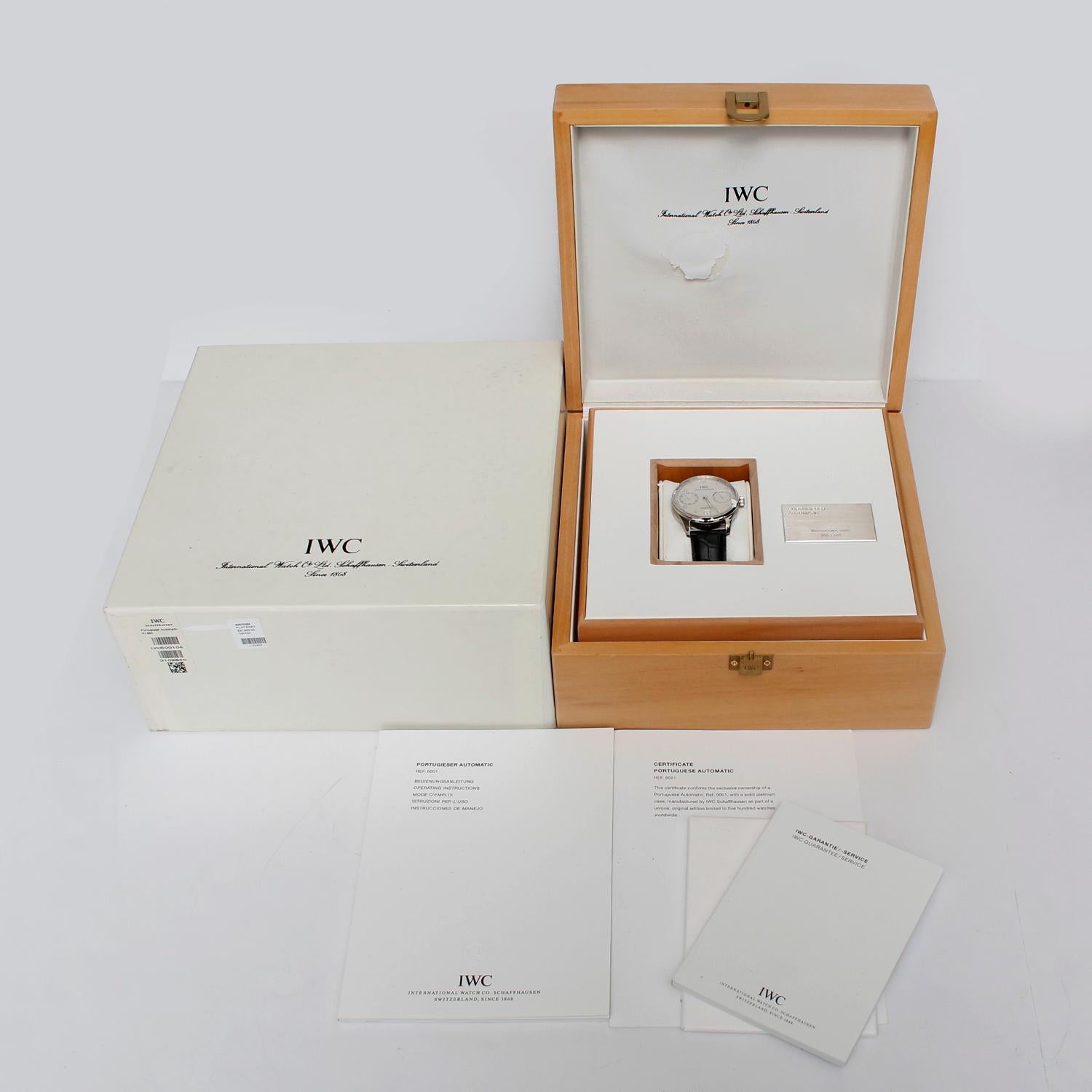 IWC Portugieser Platinum Men's Watch IW500104 2
