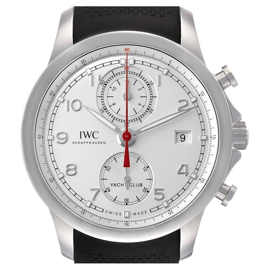 IWC Portugieser Yacht Club Chronograph Steel Mens Watch IW390502 Box Card For Sale