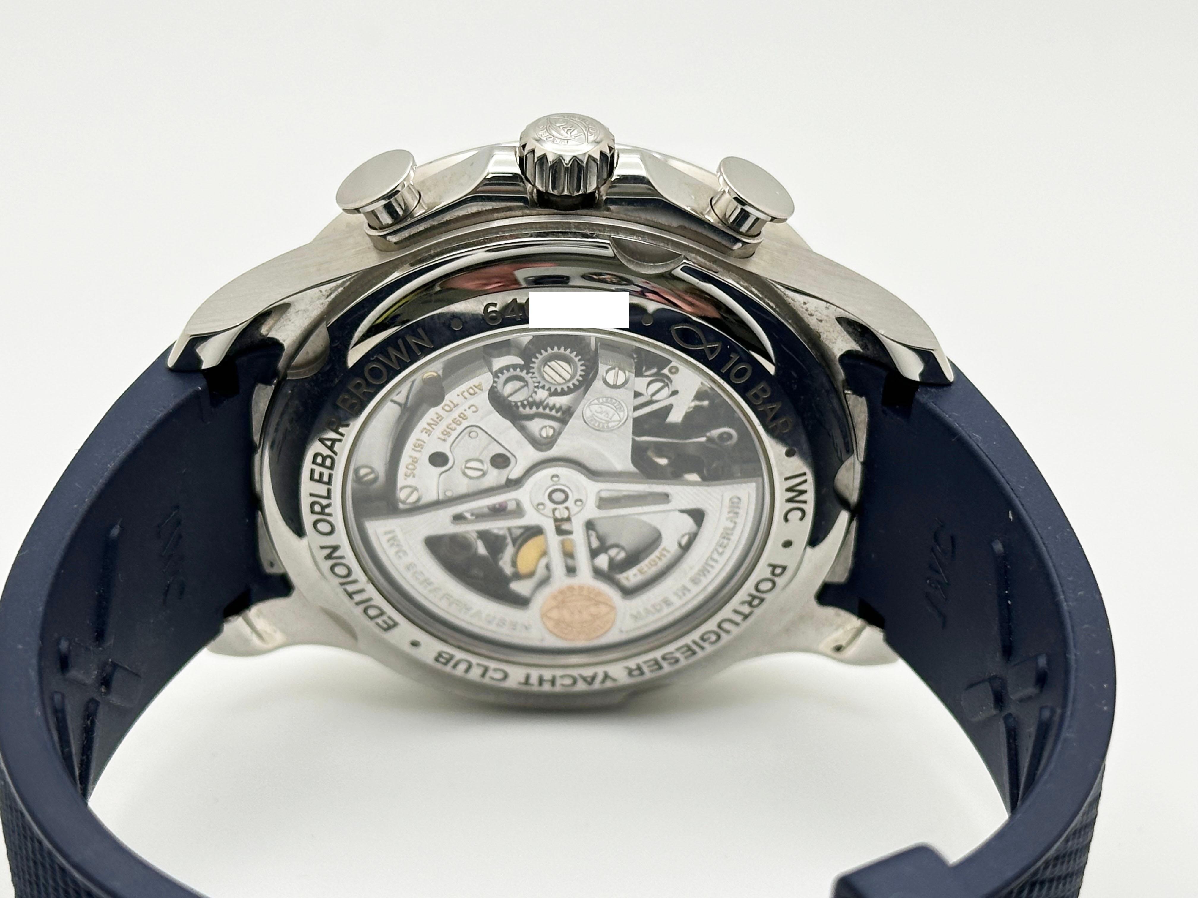 IWC Portugieser Yacht Club Orlebar Marrón IW390704 Caja de acero inoxidable Papel en venta 7